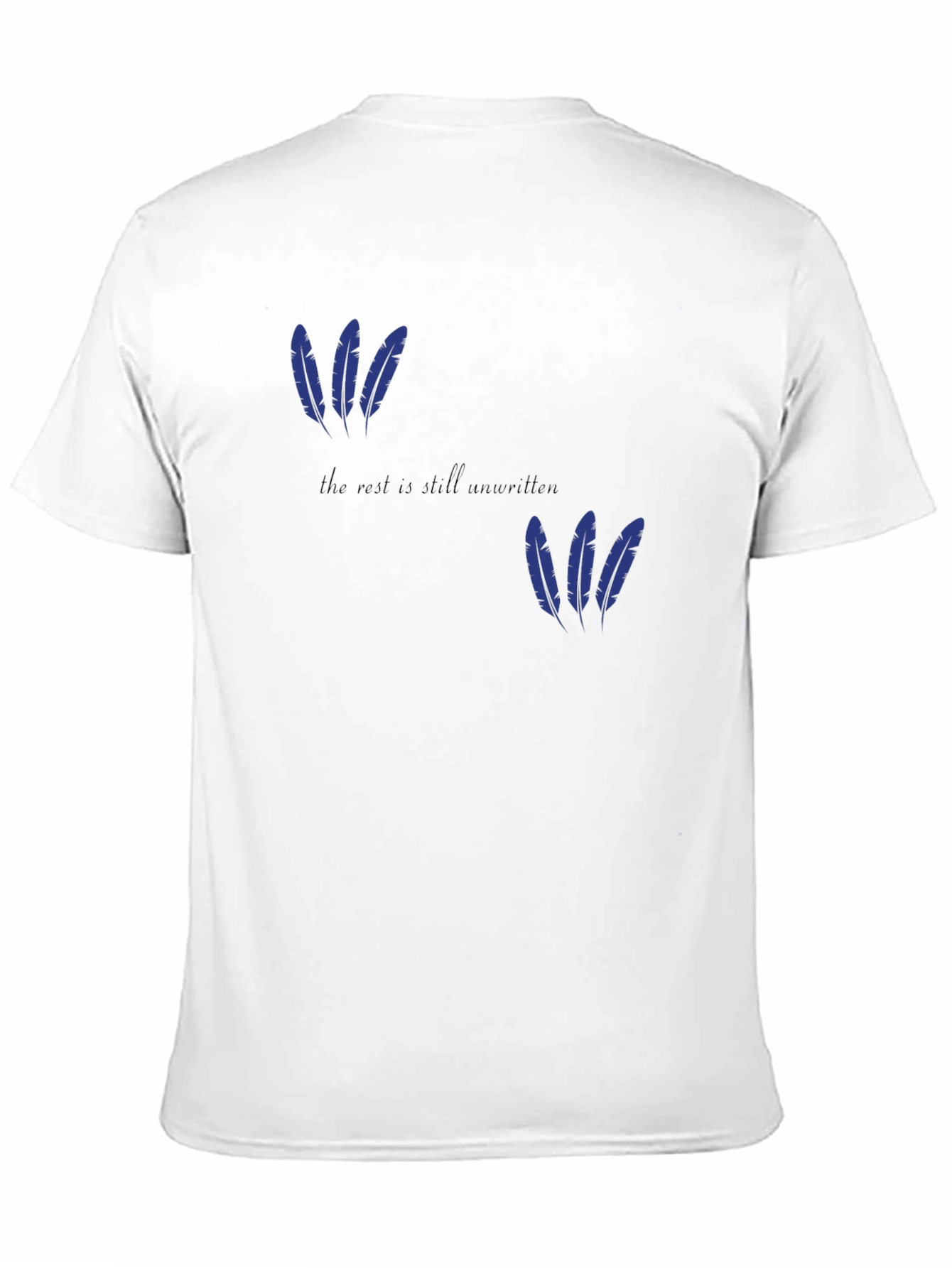 Black Feather Graphic T-Shirt - "The Rest is Still Unwritten" view 11