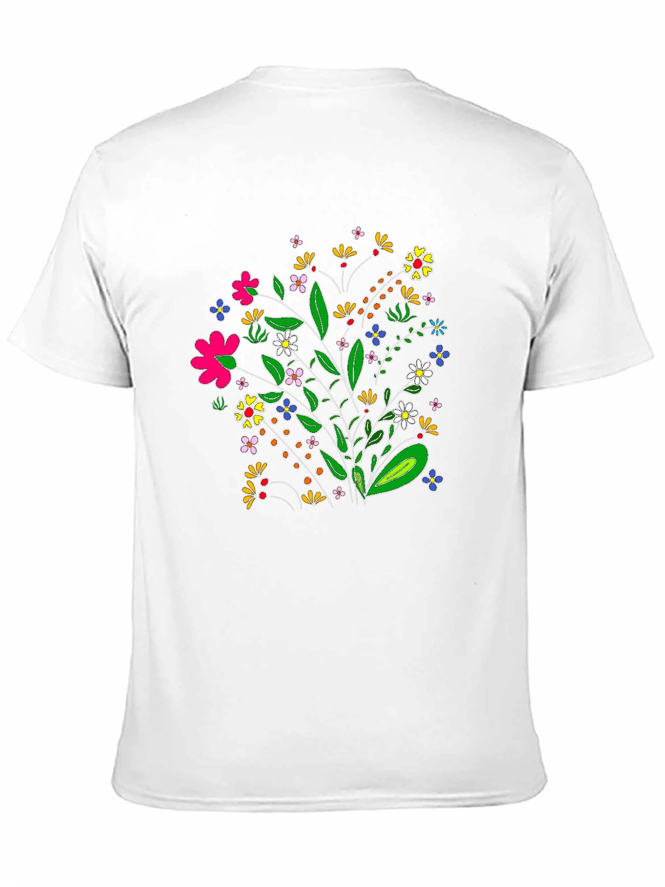 Black Floral Bouquet Graphic Tee - Black T-Shirt view 11