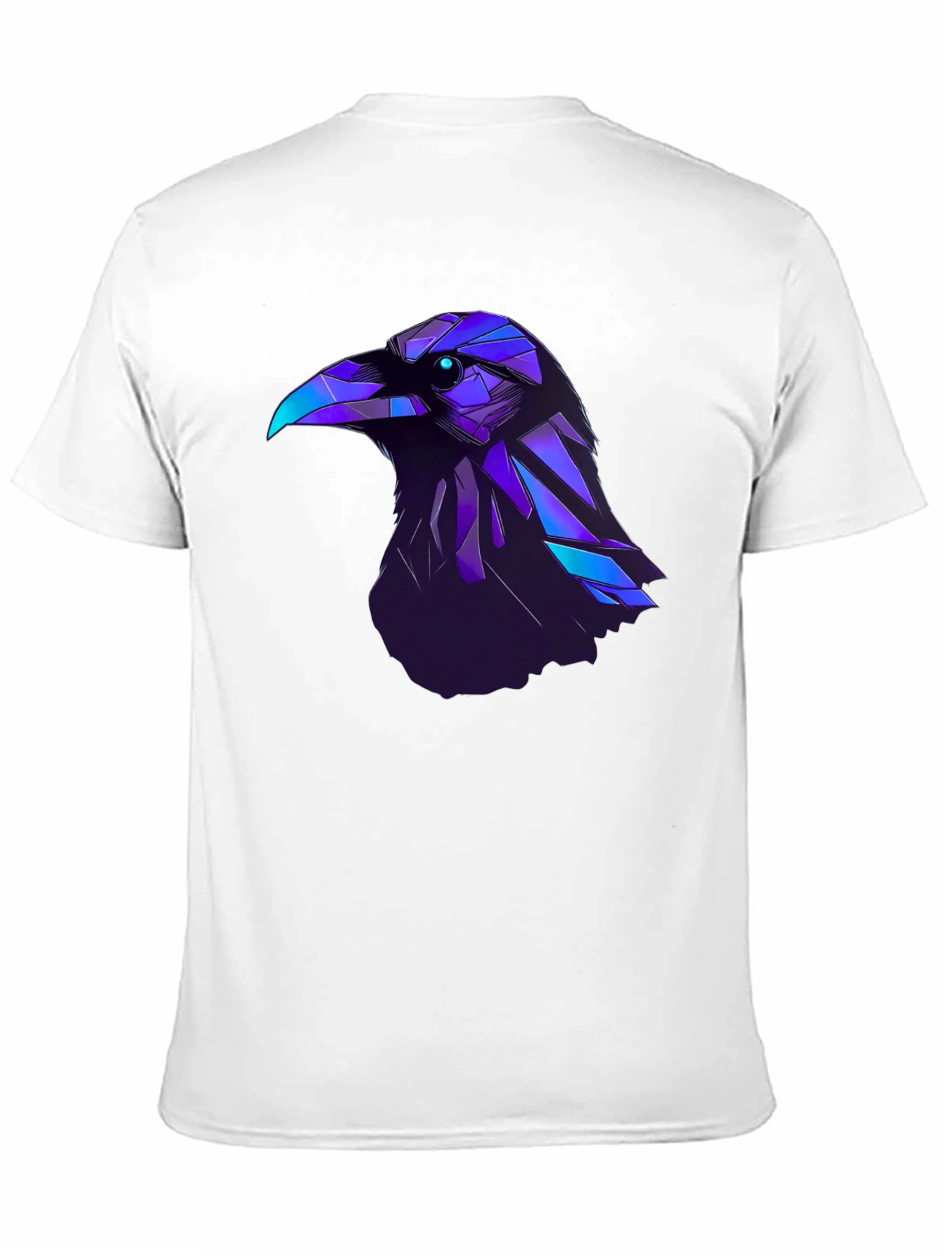 Black Raven Graphic T-Shirt - Modern Geometric Bird Design view 11