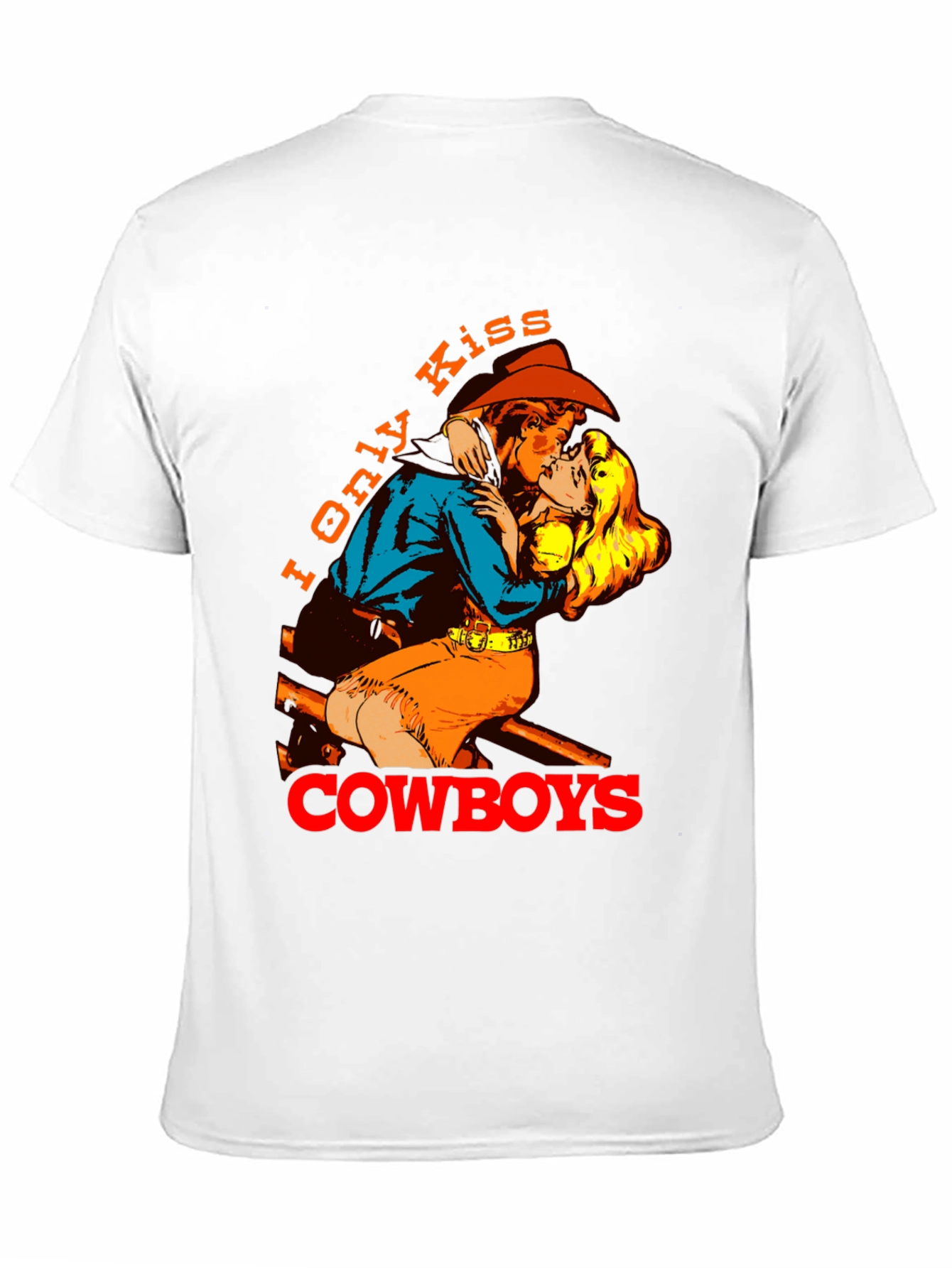 Black I Only Kiss Cowboys Graphic Tee - Western Style view 11