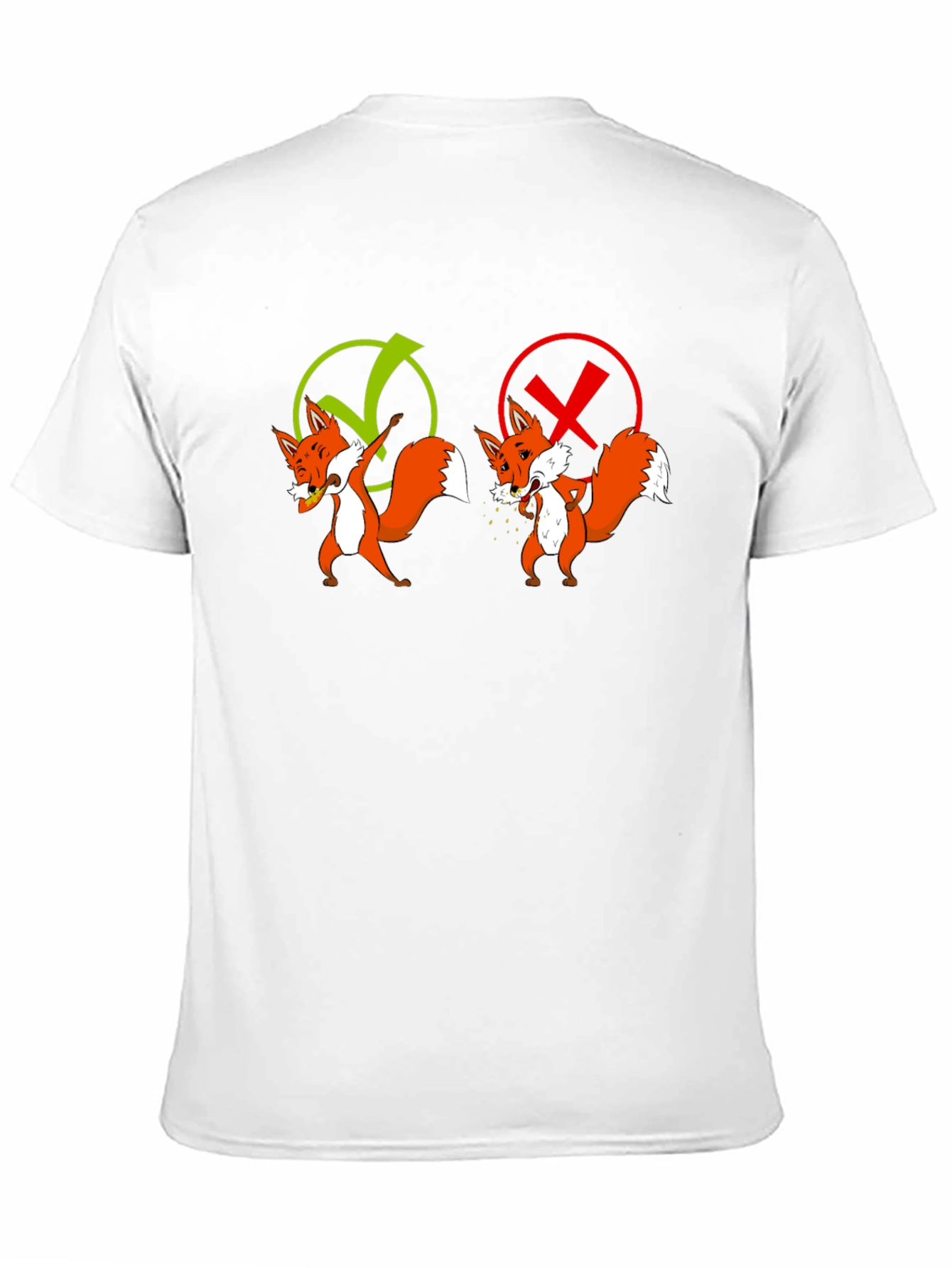 Black Funny Fox T-Shirt - Right vs Wrong view 11