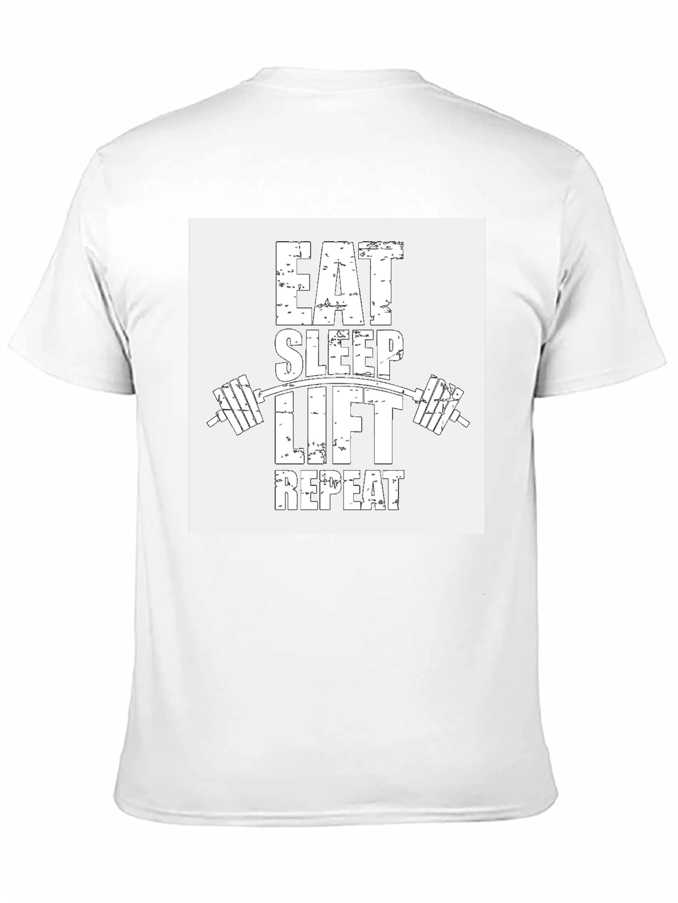 Black Eat Sleep Lift Repeat Black T-Shirt view 11