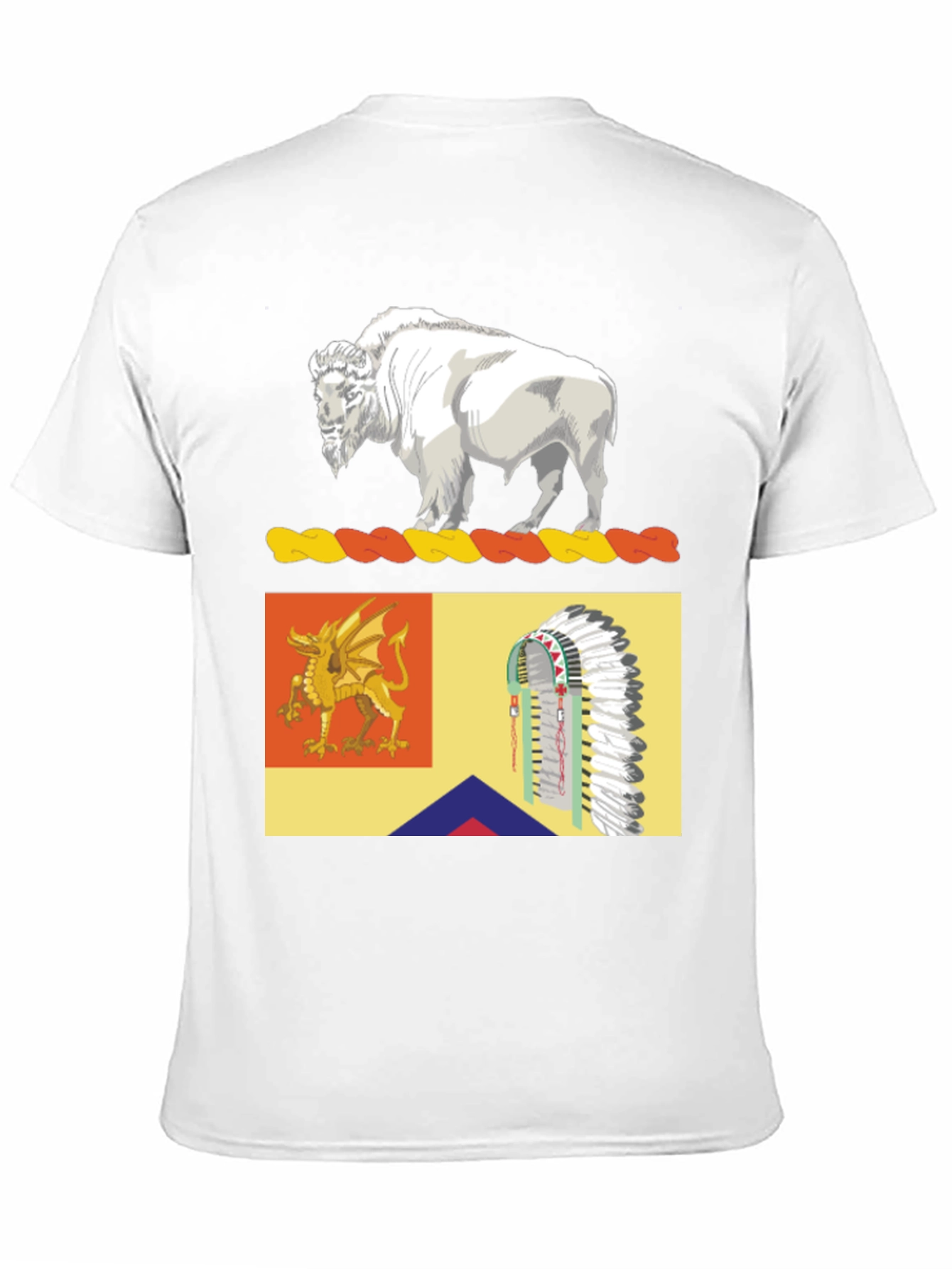 Black Buffalo, Dragon, & Headdress Graphic Tee view 11