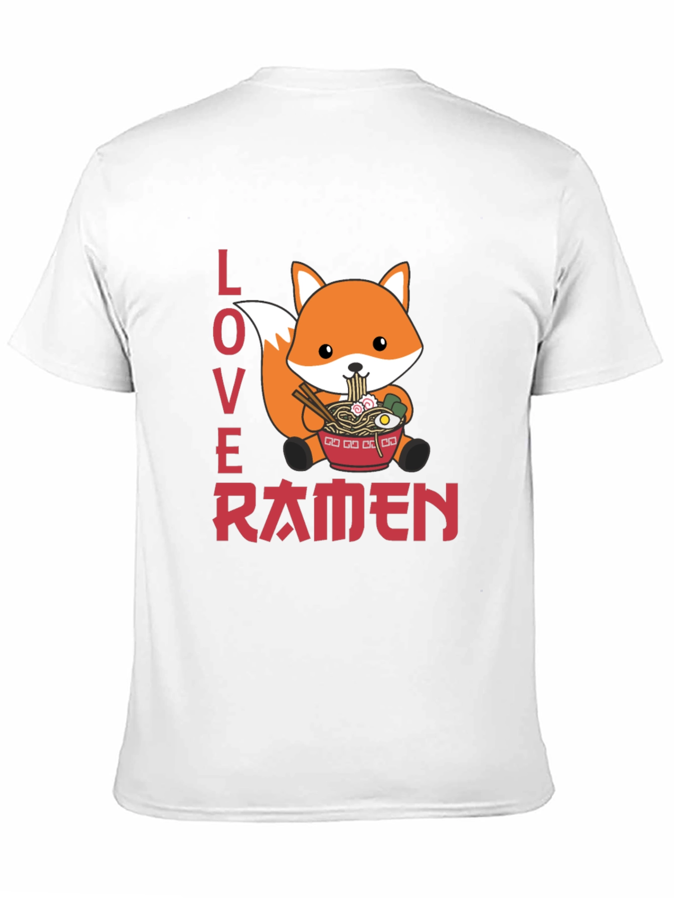 Black Fox Ramen Lover Graphic T-Shirt view 11
