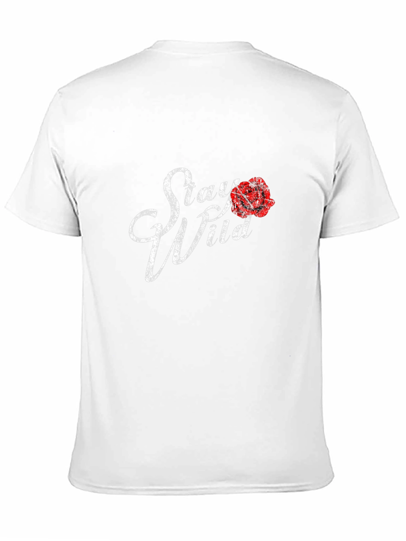 Black Stay Wild Rose Graphic Black T-Shirt view 11