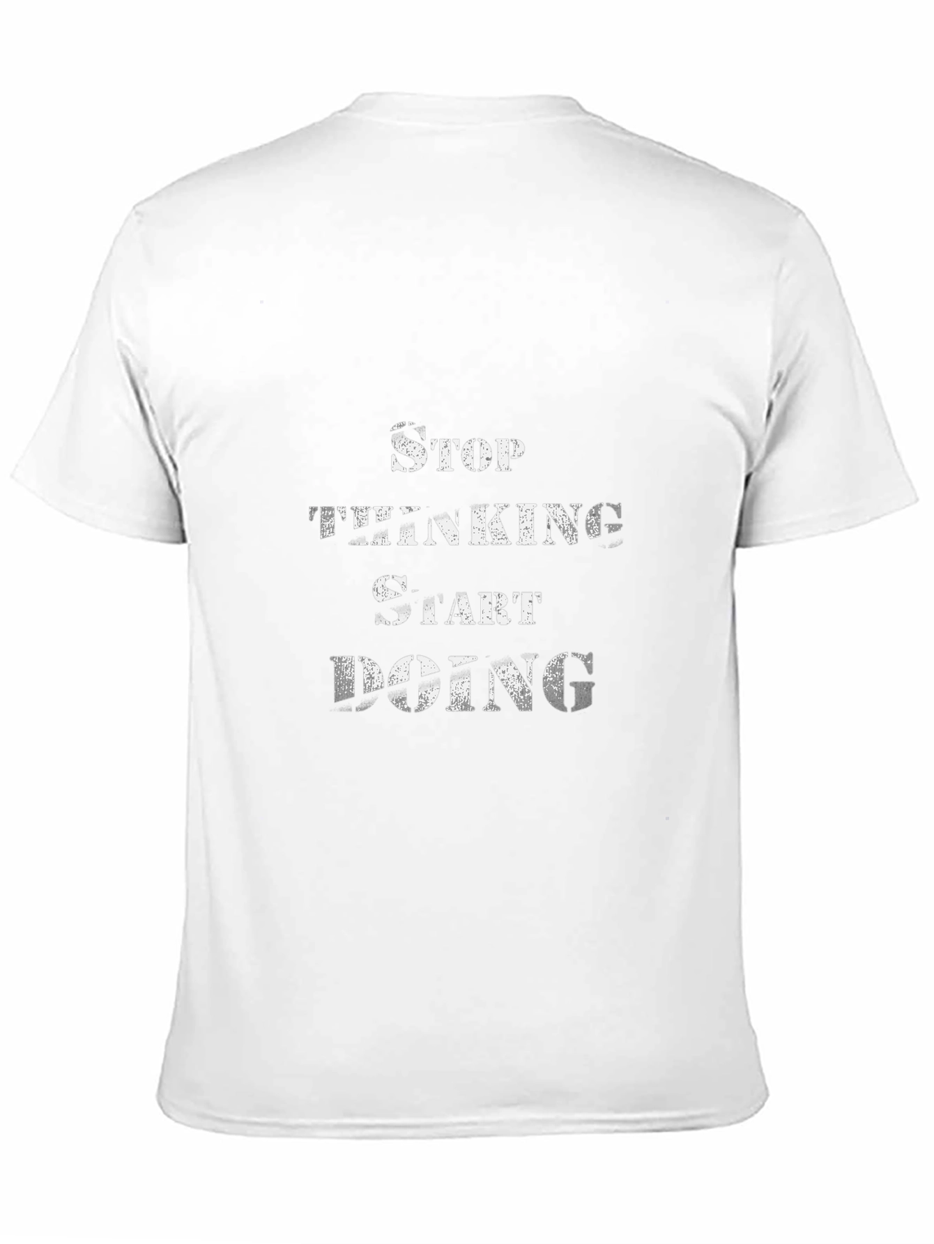 Black Stop Thinking Start Doing Black T-Shirt view 11