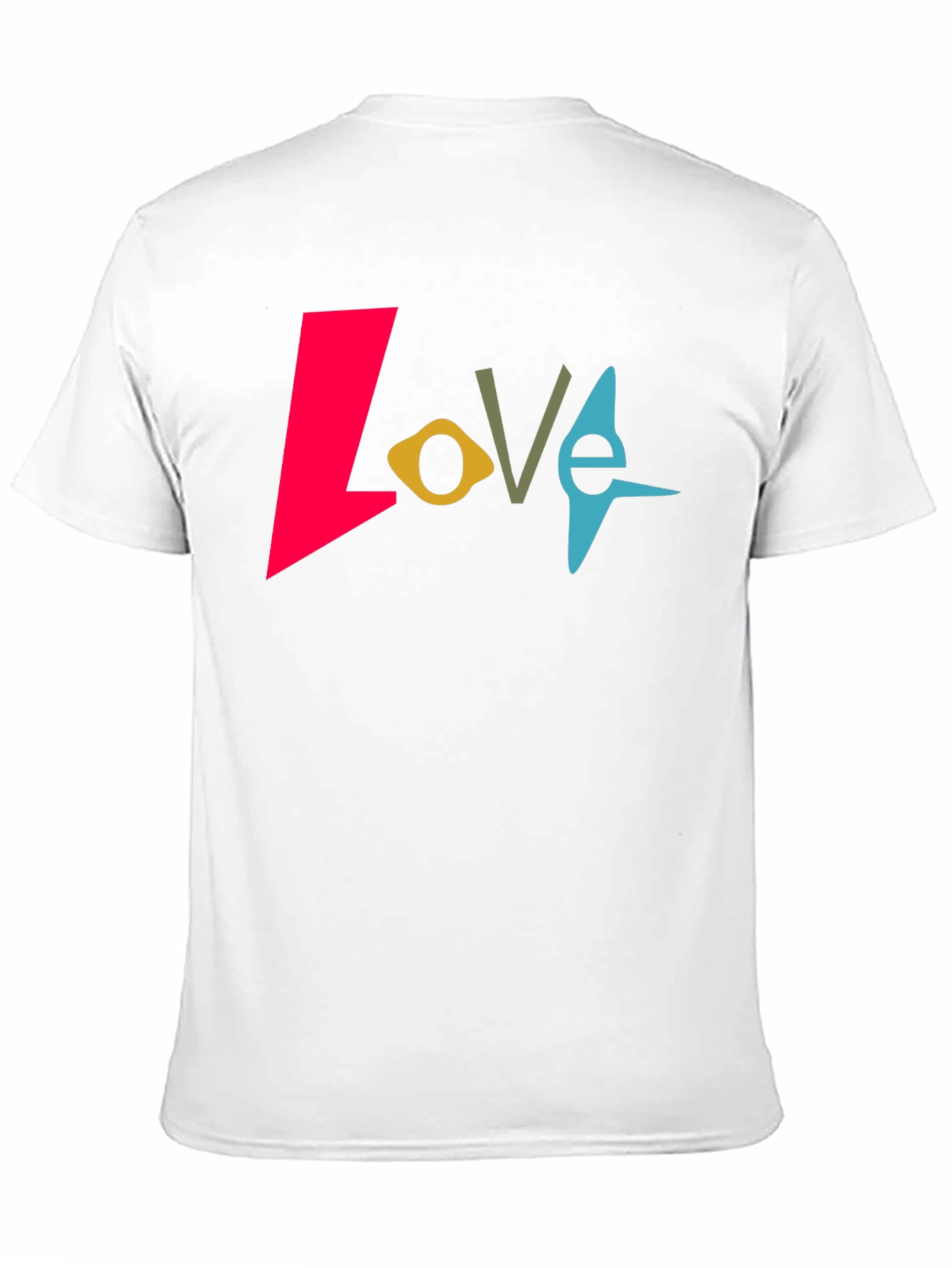 Black Colorful 'Love' Graphic Black T-Shirt view 11