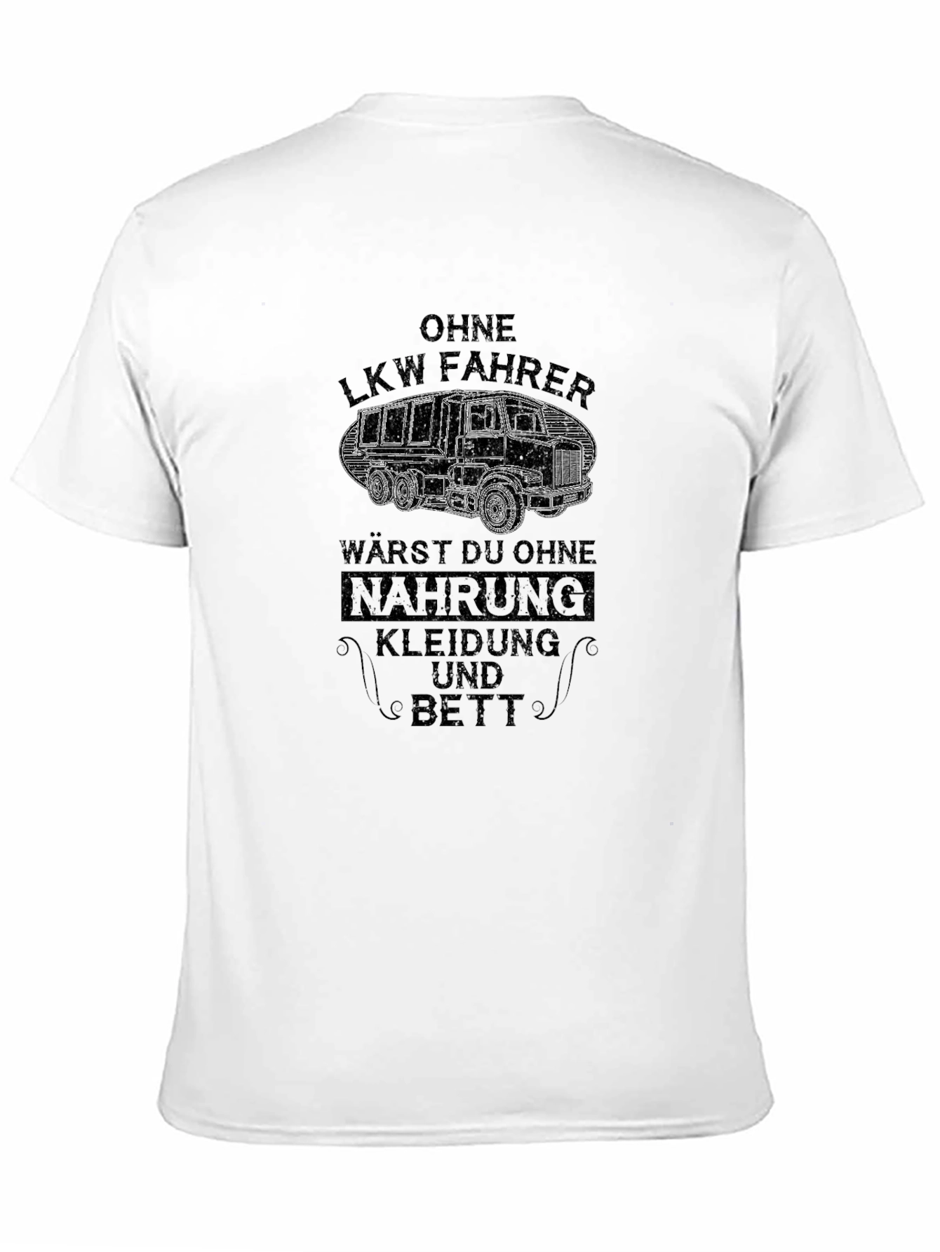 Black Truck Driver T-Shirt - Ohne LKW Fahrer Design view 11