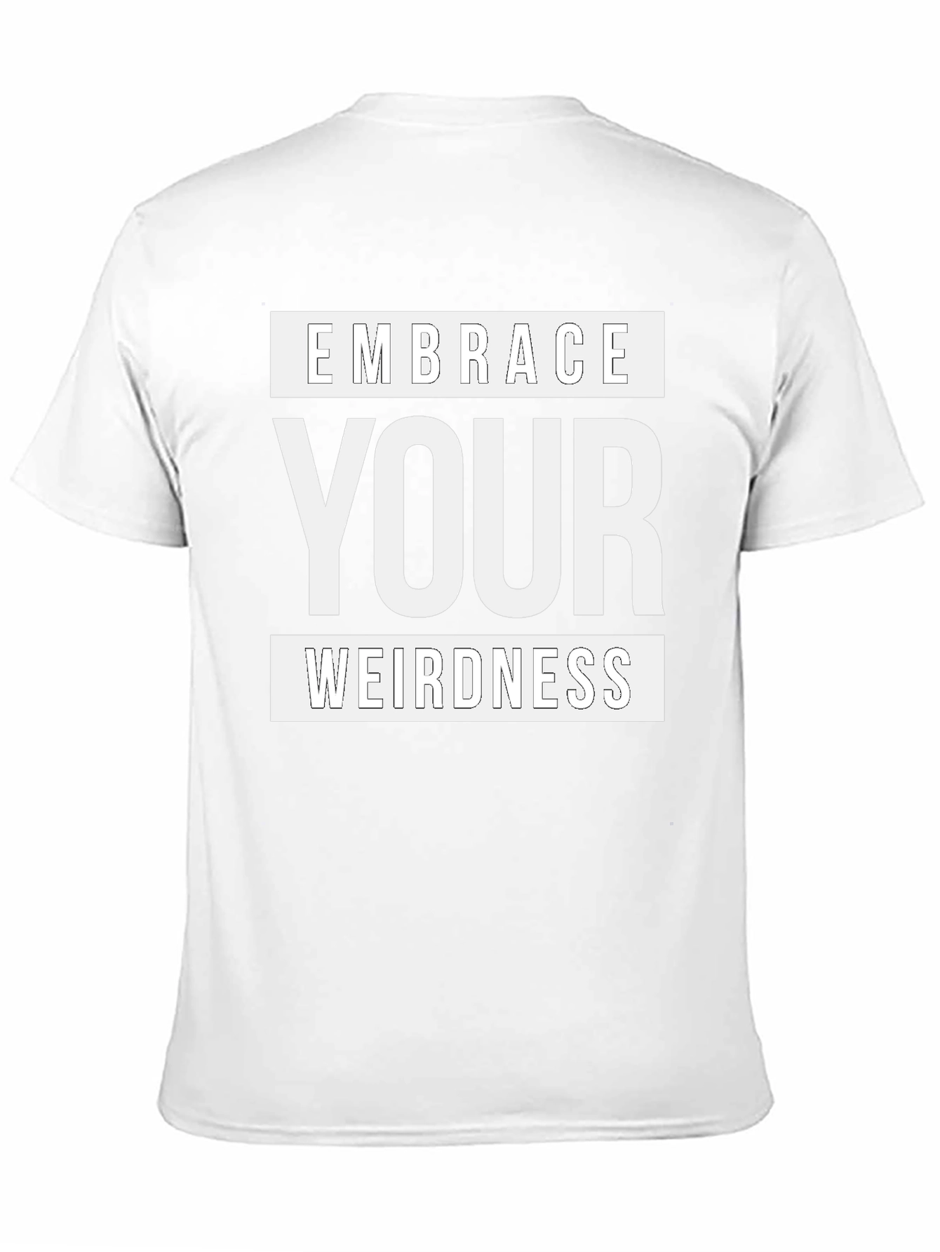 Black Embrace Your Weirdness Graphic T-Shirt - Black view 11