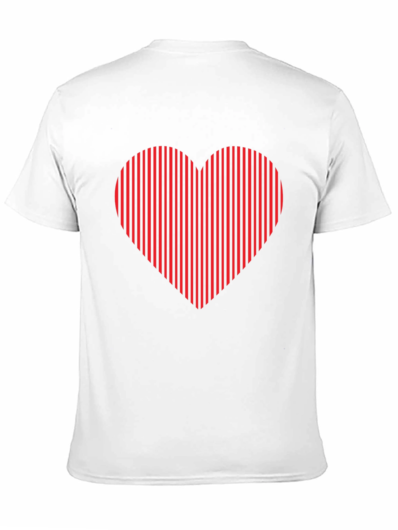Black Striped Heart Graphic Tee - Black Casual Shirt view 11
