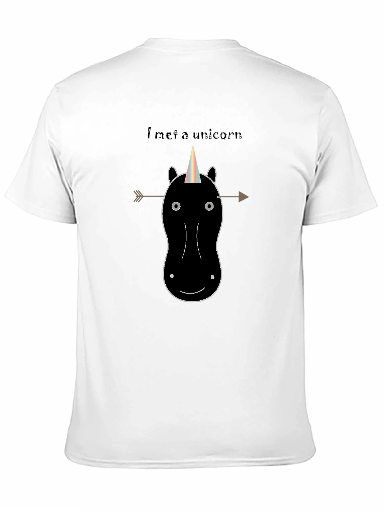 Black I Met a Unicorn Graphic T-Shirt - Black view 11