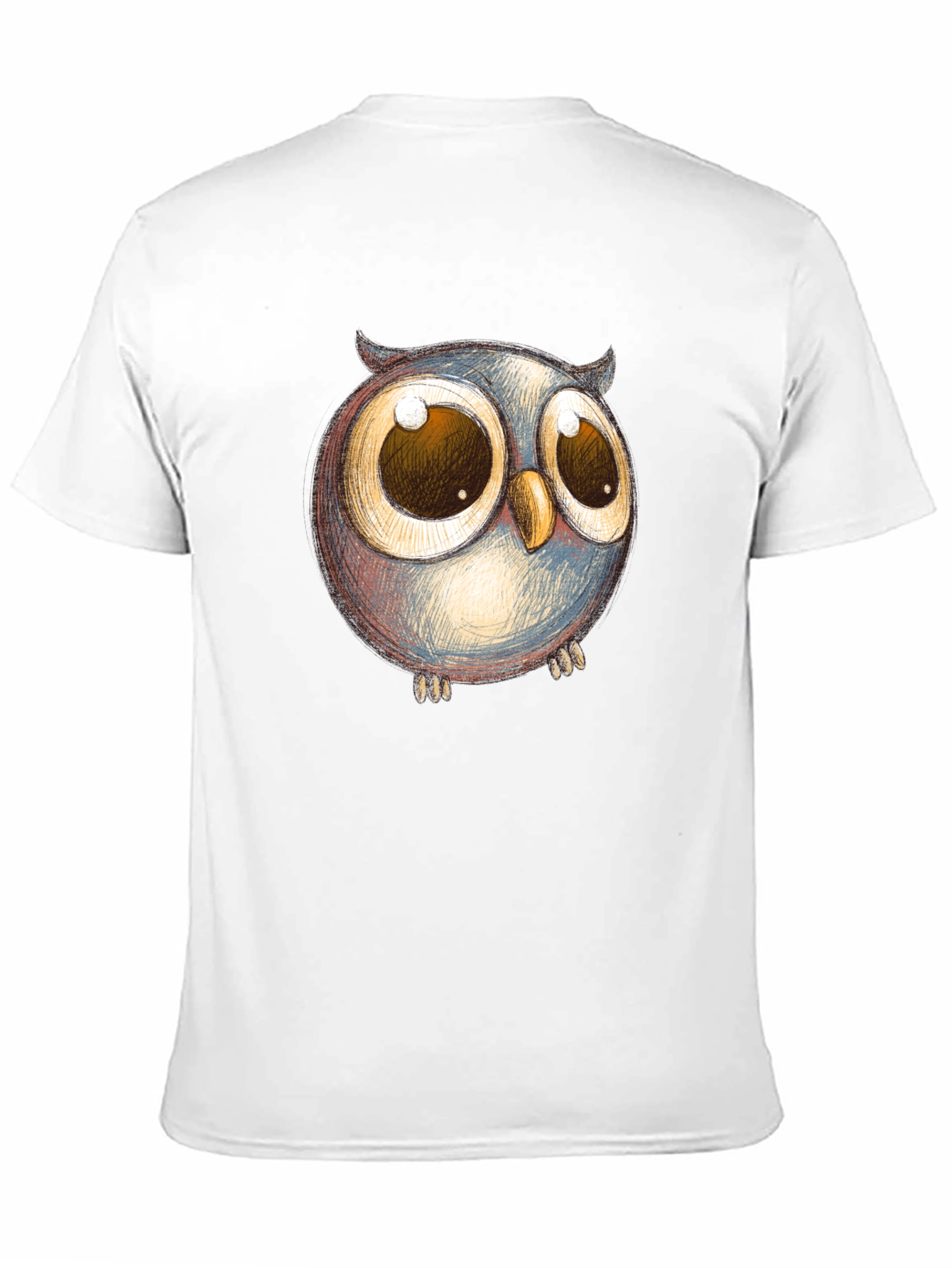 Black Owl Graphic Print Black T-Shirt view 11