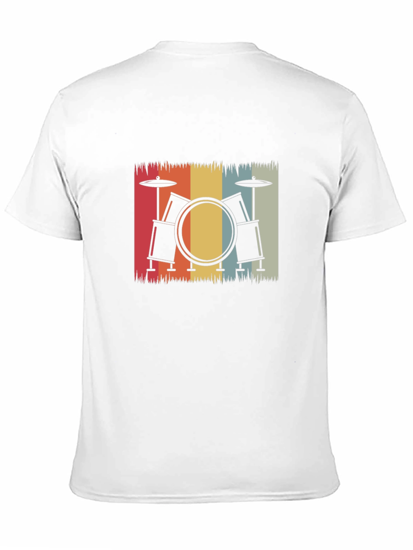 Black Retro Drum Set Graphic Tee - Musician's Essential view 11