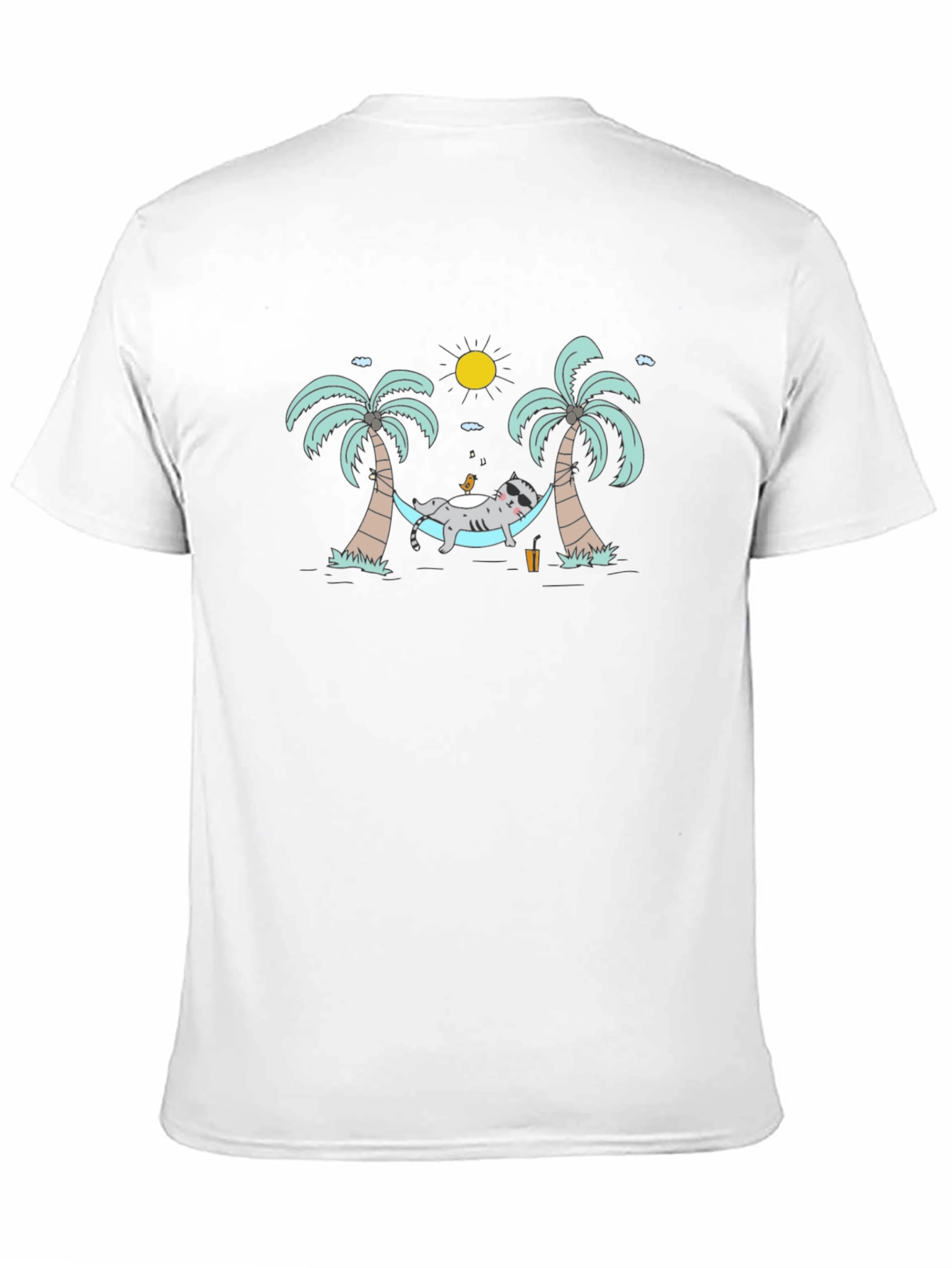 Black Relaxing Raccoon T-Shirt view 11