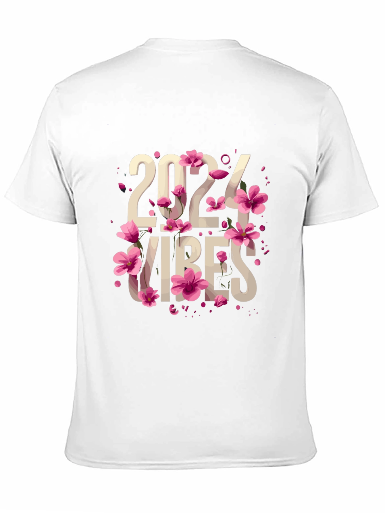 Black 2024 Vibes Floral T-Shirt view 11