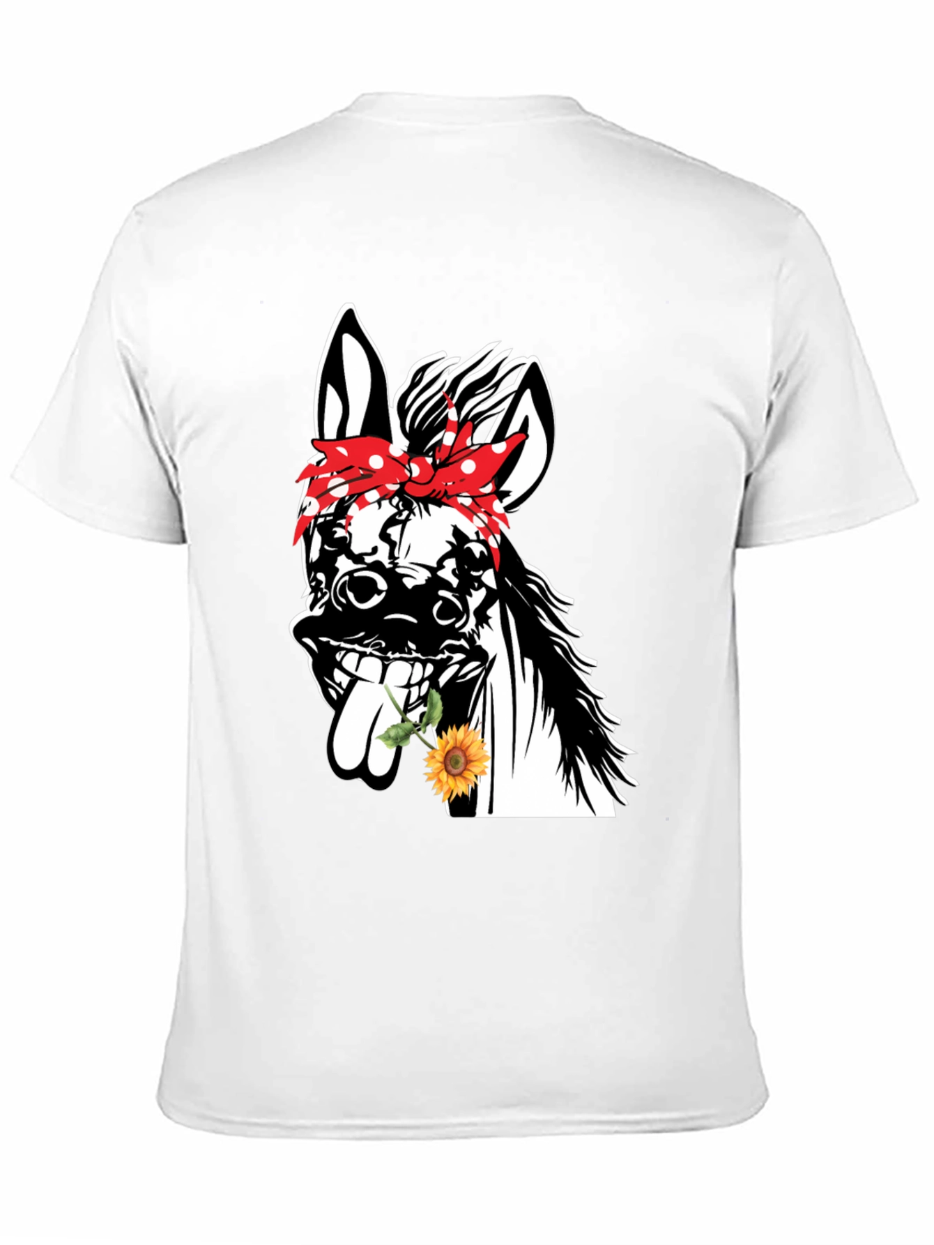 Black Funny Donkey Sunflower T-Shirt view 11