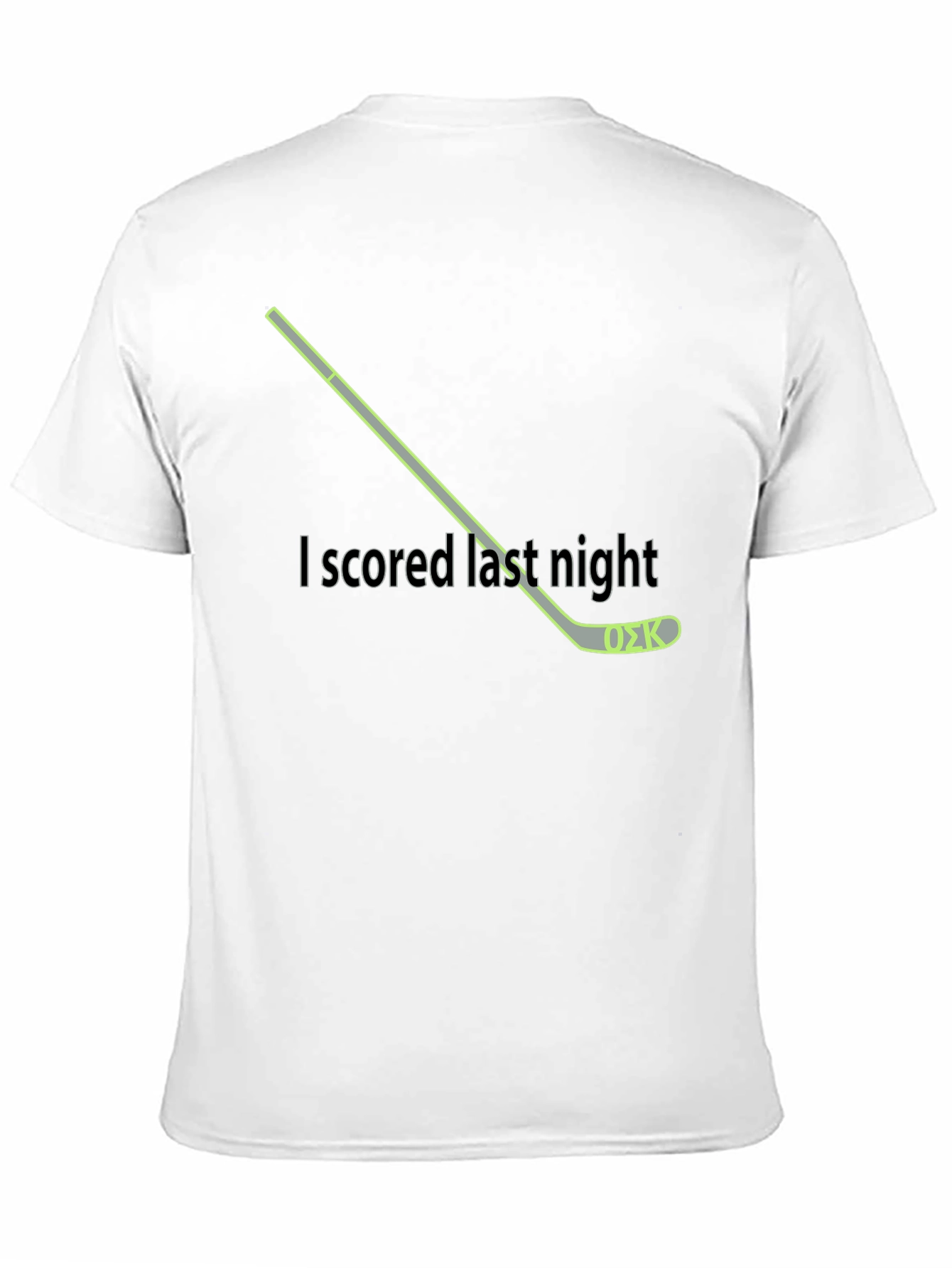 Black I Scored Last Night Hockey T-Shirt view 11