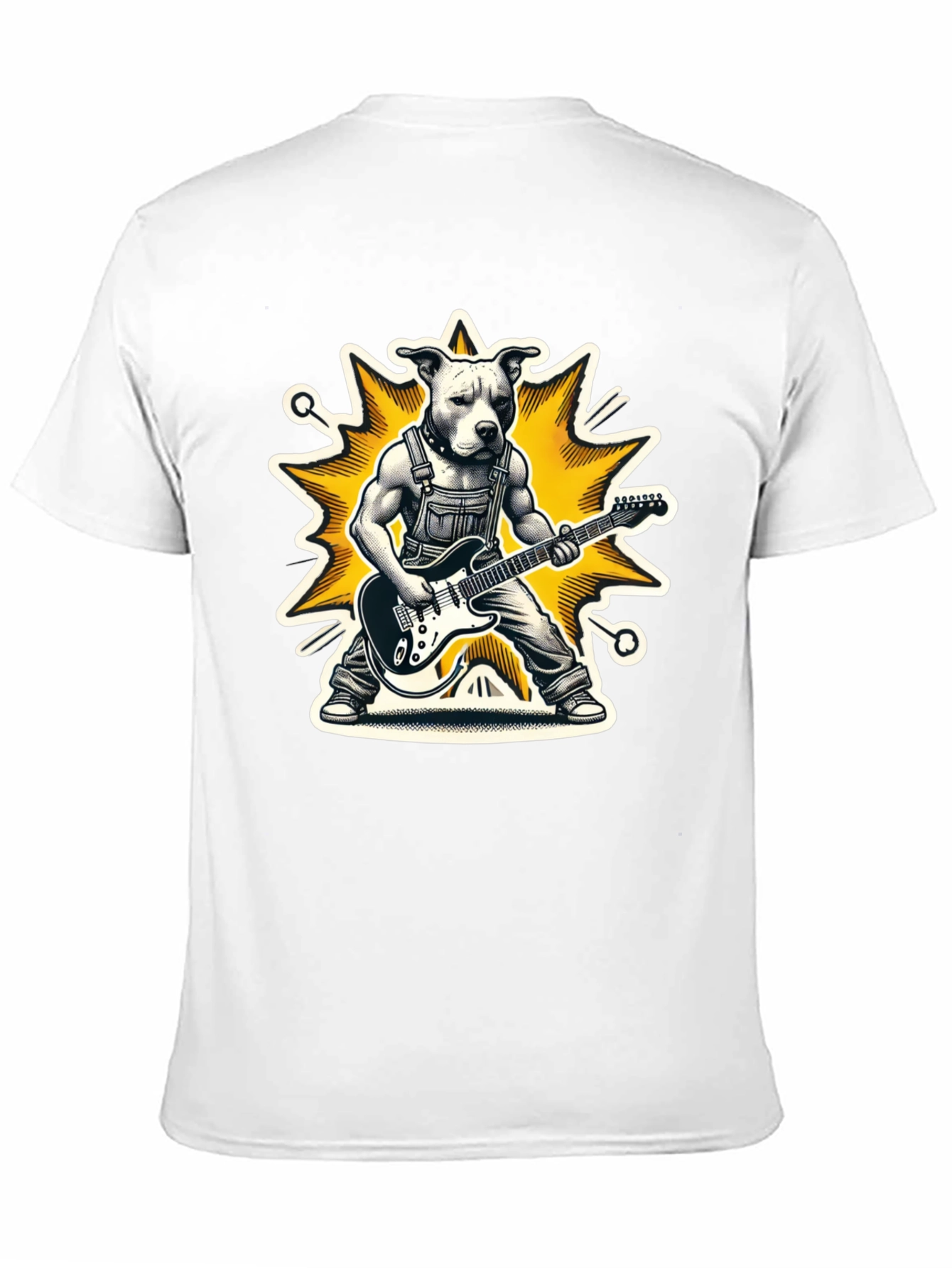 Black Dog Guitarist Graphic Tee - Rock On! view 11