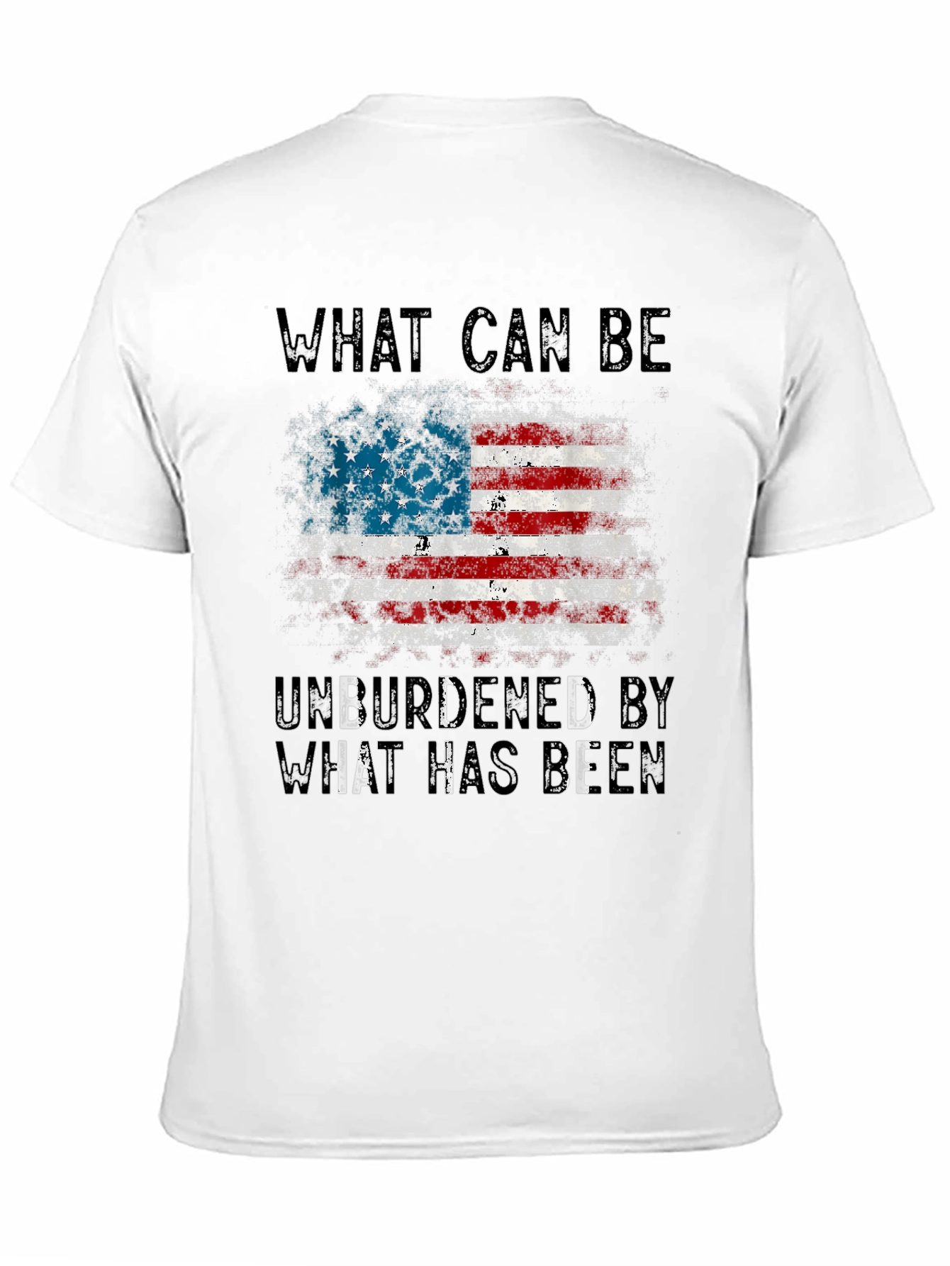 Black Patriotic T-Shirt - "What Can Be" American Flag Graphic view 11