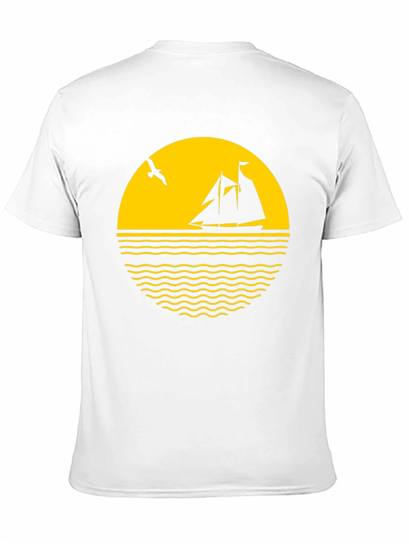 Black Nautical Sunset Graphic Tee - Black Cotton Blend view 11