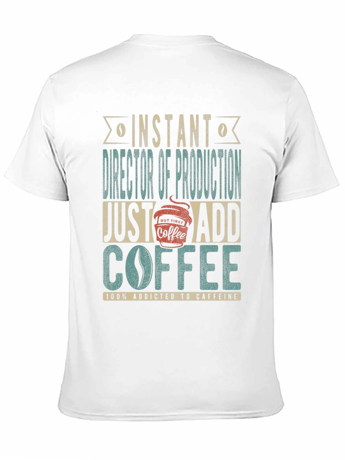 Black Director of Production Coffee Addict T-Shirt view 11