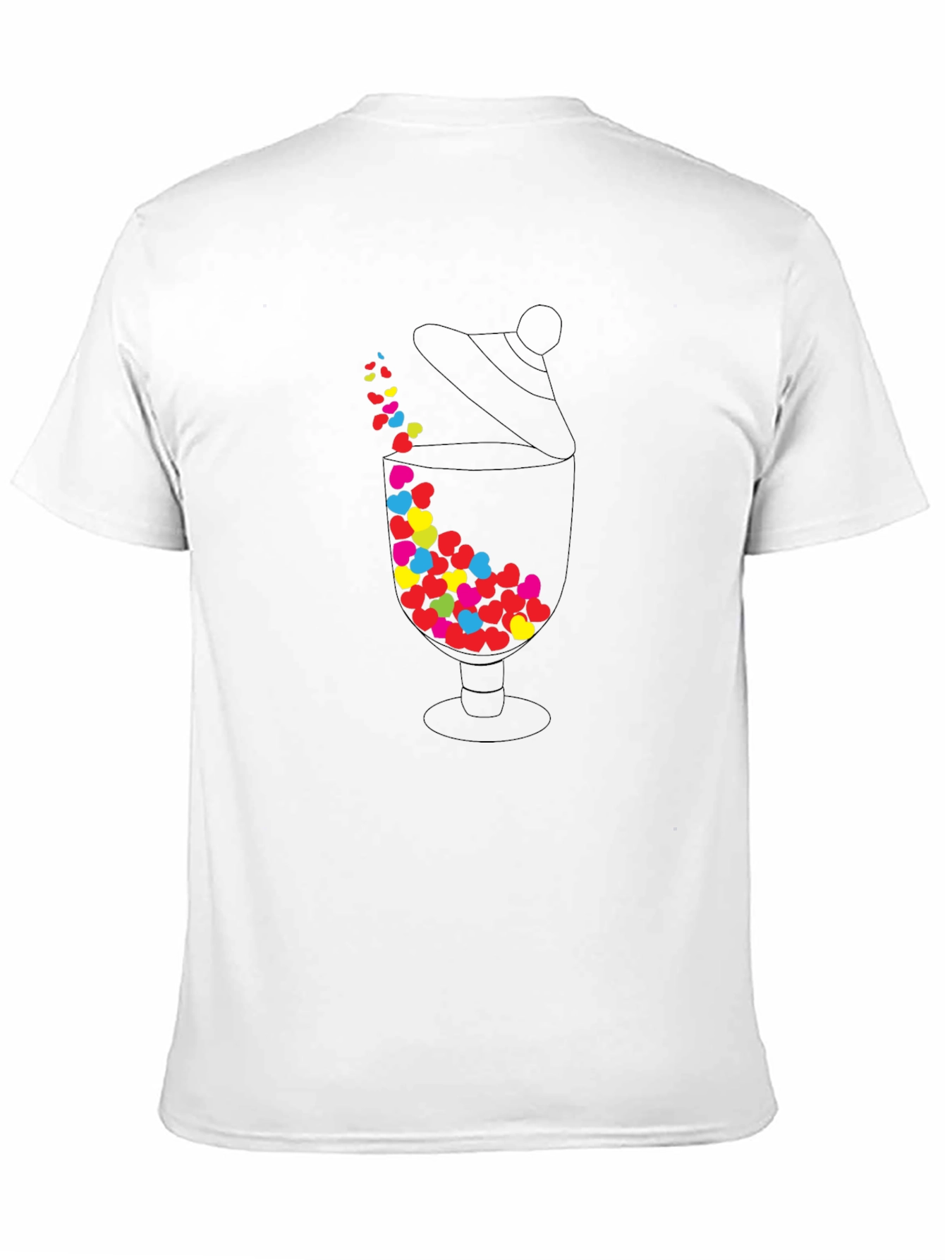 Black Heart Candy Jar Graphic Tee - Black view 11