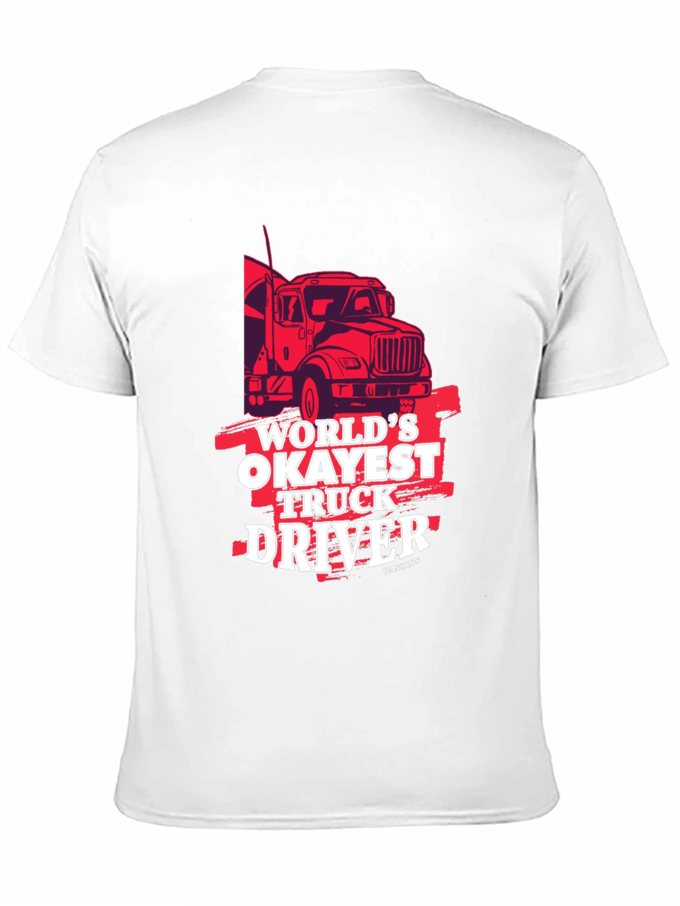 Black World's Okayest Truck Driver Black Graphic Tee view 11