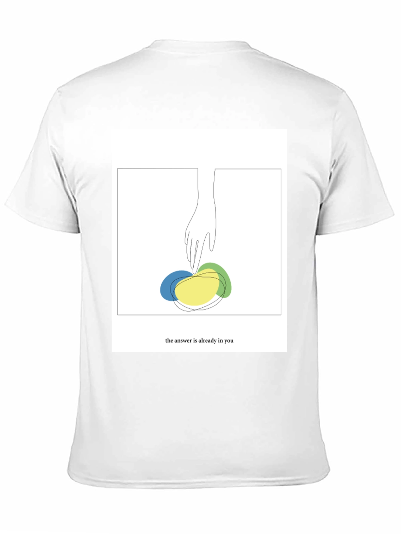 Black Abstract Hand Graphic Tee - 'The Answer Is Already In You' T-Shirt view 11