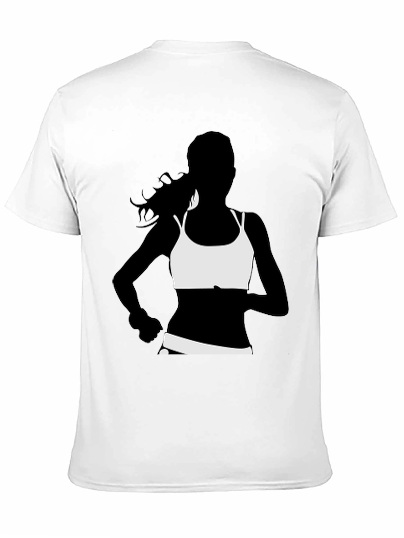 Black Running Woman Graphic Tee - Black view 11