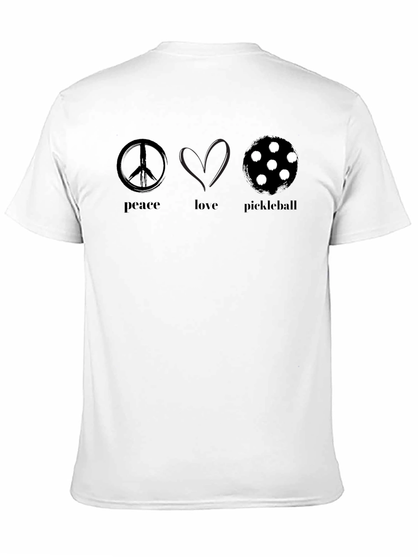 Black Peace Love Pickleball T-Shirt - Stylish & Comfortable view 11