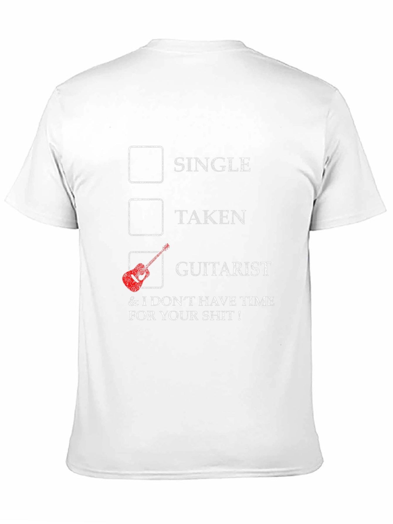 Black Guitarist T-Shirt - Single Taken Graphic Tee view 11