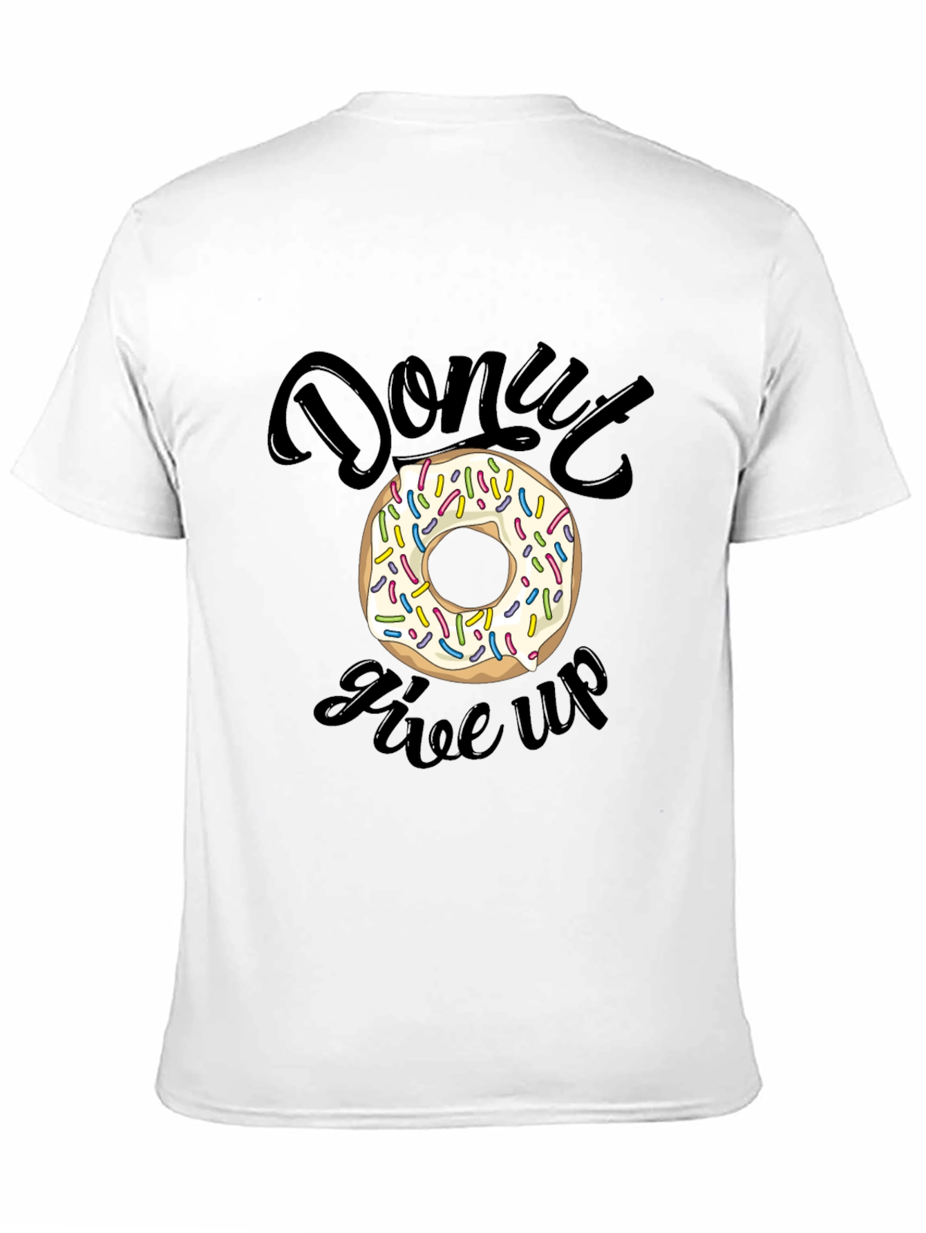 Black Donut Give Up Graphic Tee - Unisex T-Shirt view 11