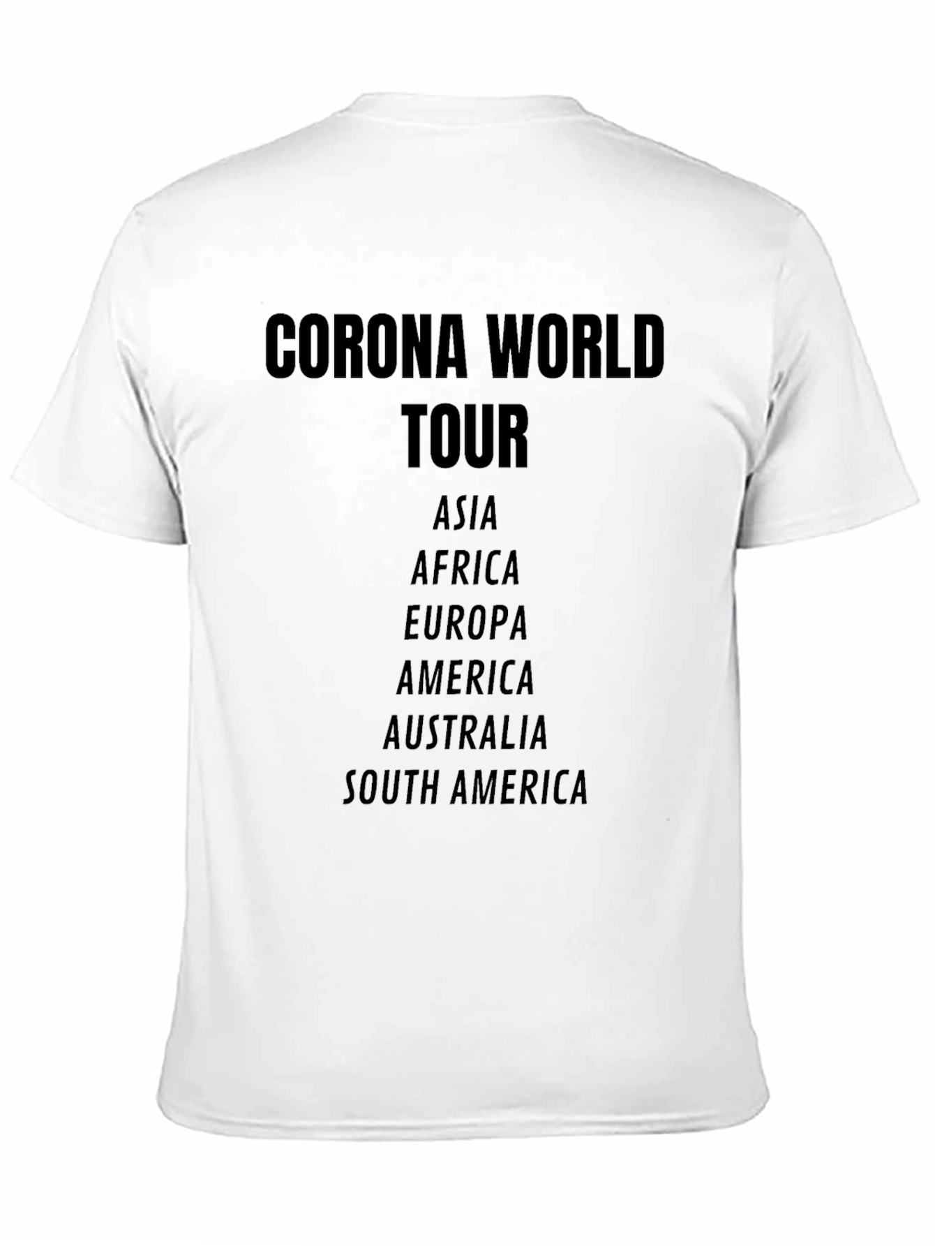 Black Corona World Tour Black Graphic T-Shirt view 11