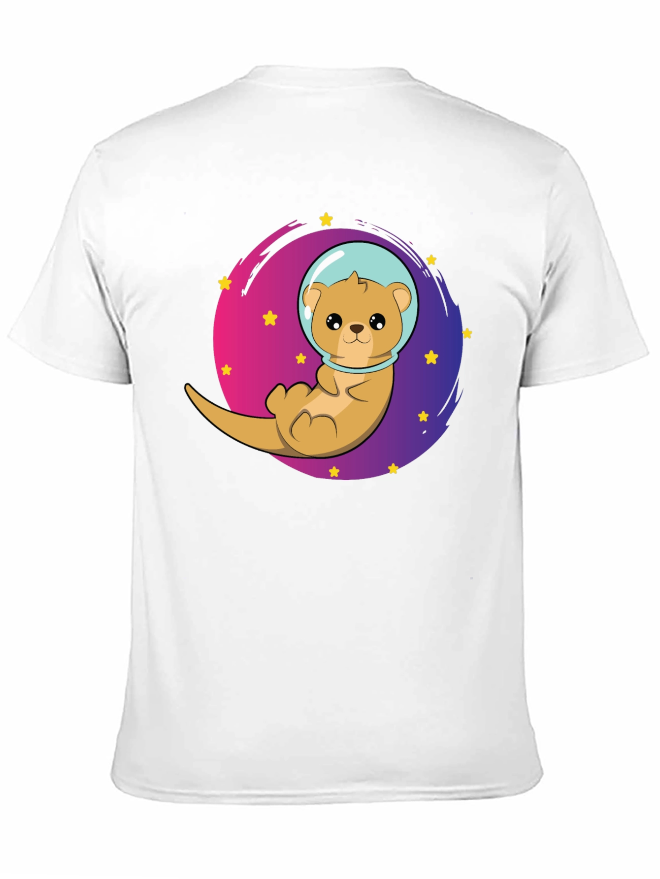 Black Space Otter T-Shirt - Galaxy Cute Tee view 11