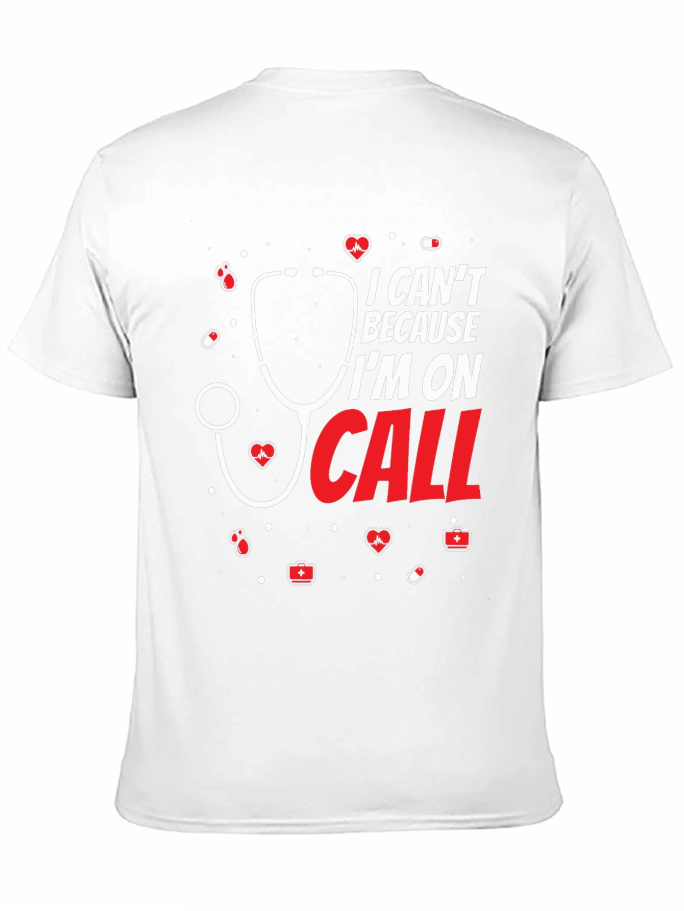 Black On Call Nurse T-Shirt - Medical Staff Apparel view 11