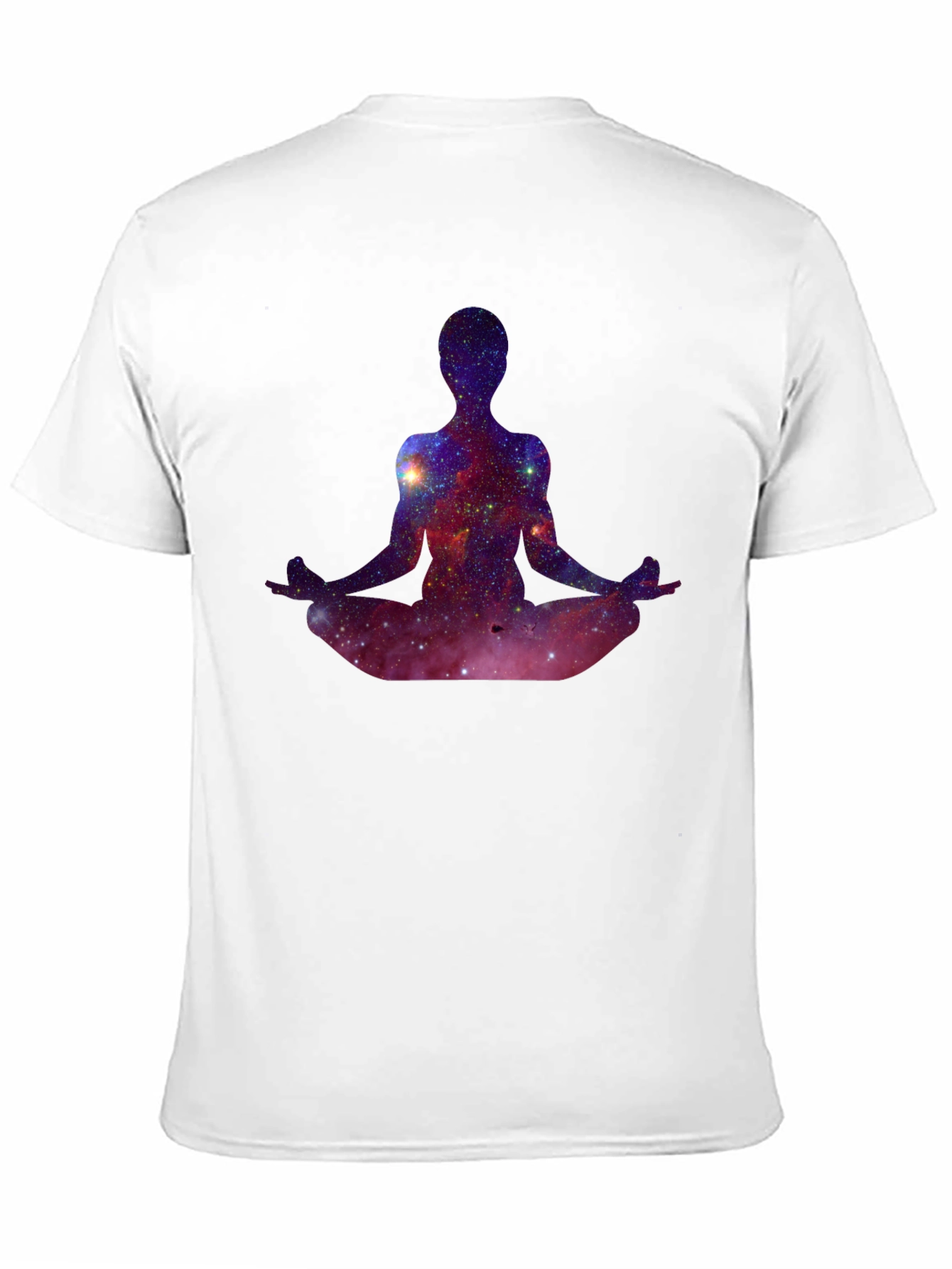 Black Cosmic Meditation T-Shirt - Galaxy Yoga Tee view 11