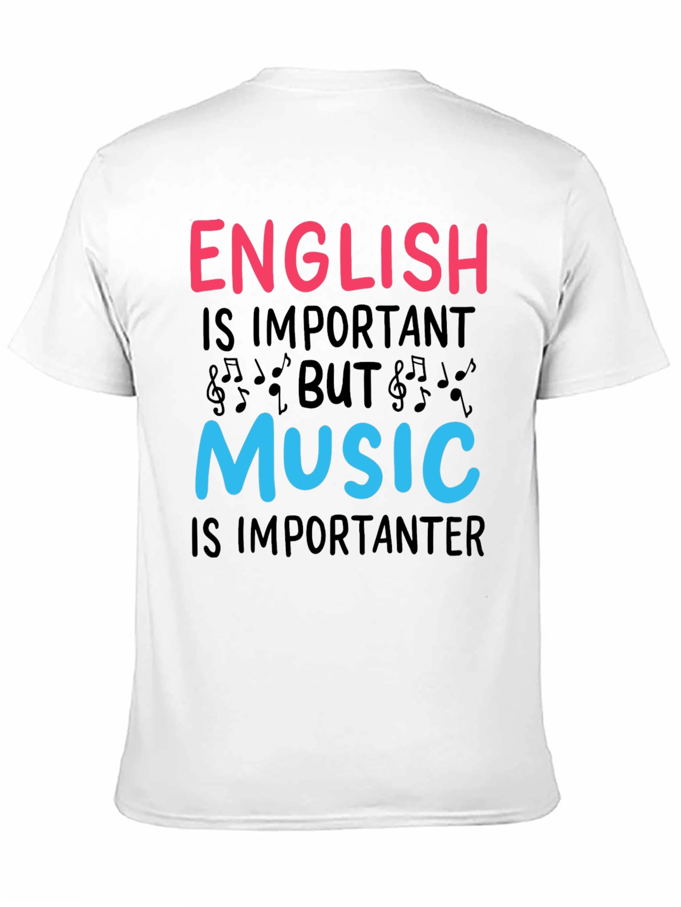 Black English vs Music T-Shirt - Importanter Funny Tee view 11
