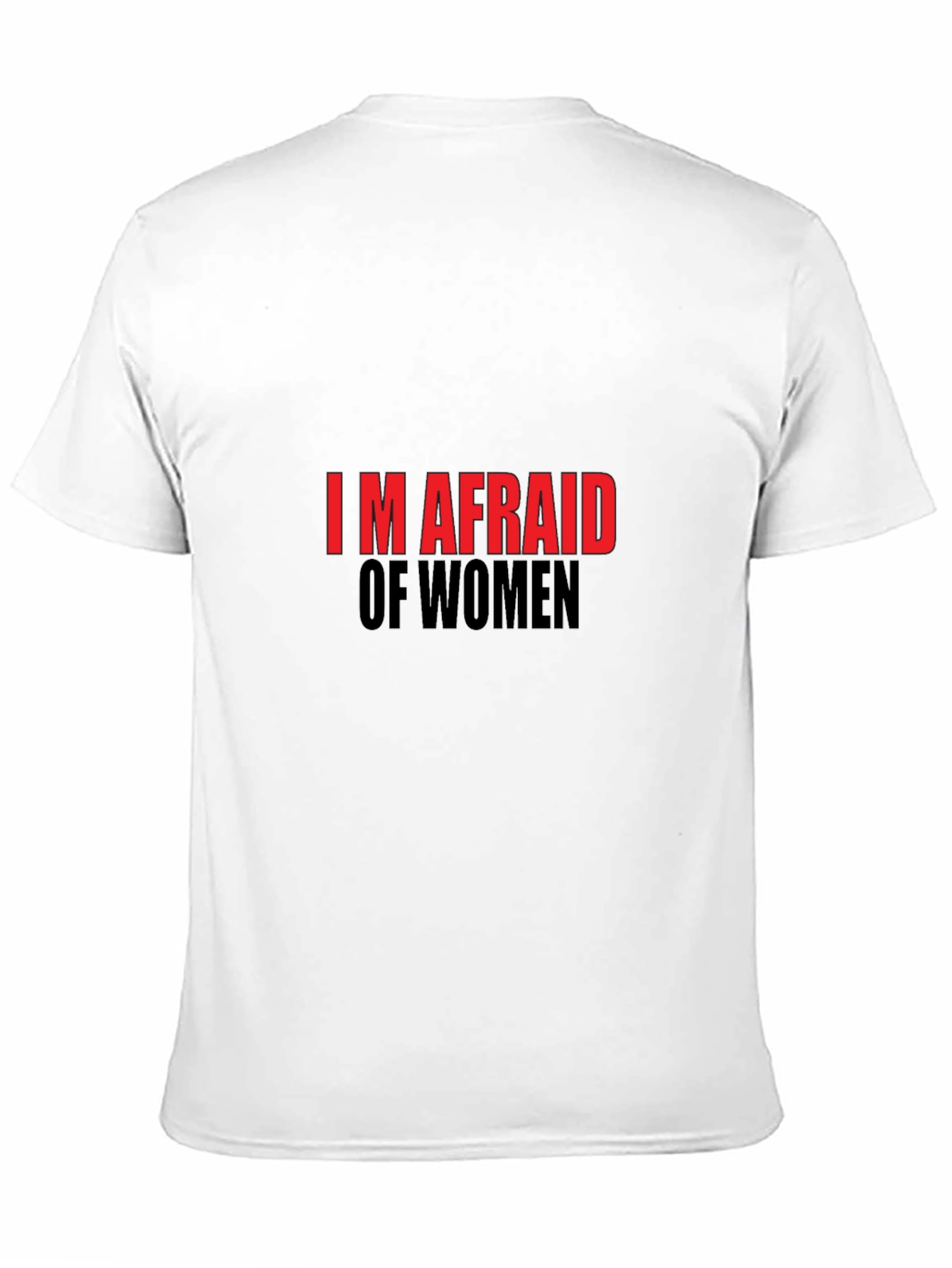 Black I'm Afraid of Women Graphic Tee - Black Cotton view 11