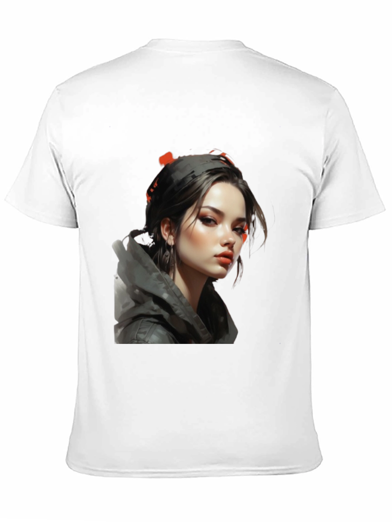 Black Girl Portrait Graphic Tee - Stylish Black T-Shirt view 11