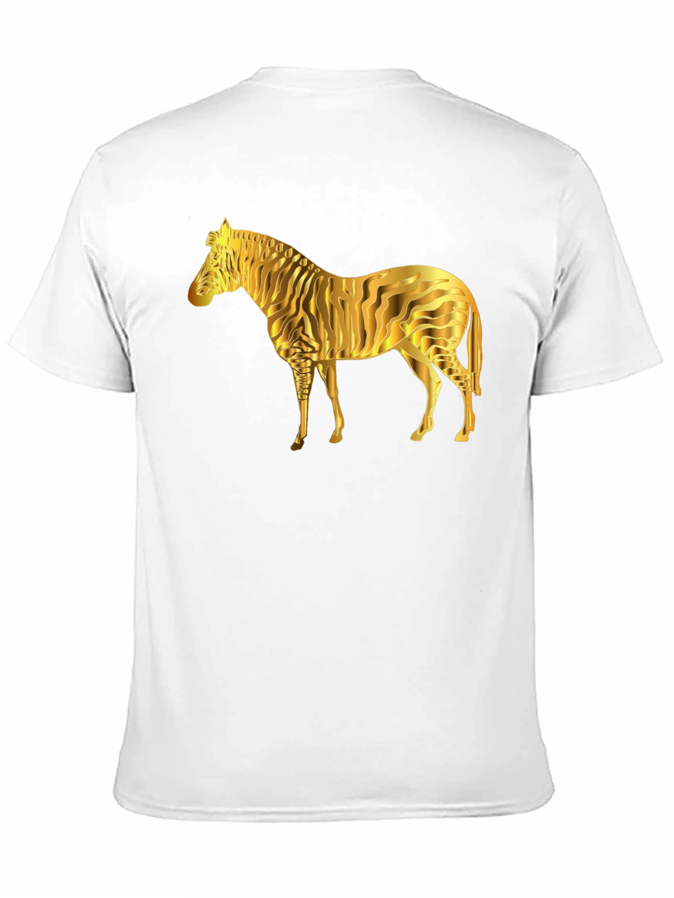 Black Golden Zebra Graphic Black T-Shirt view 11