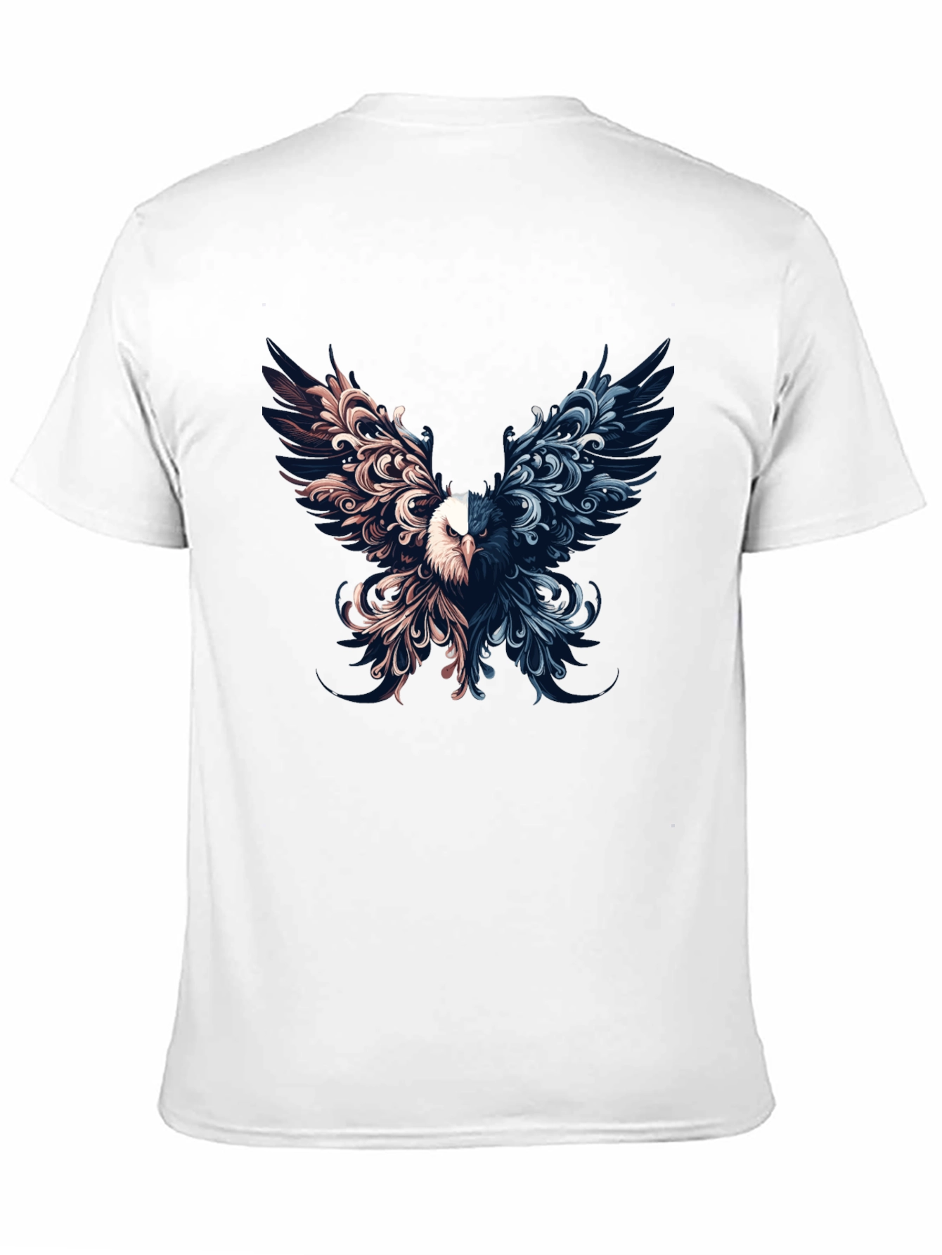 Black Artistic Eagle Graphic Print Tee view 11