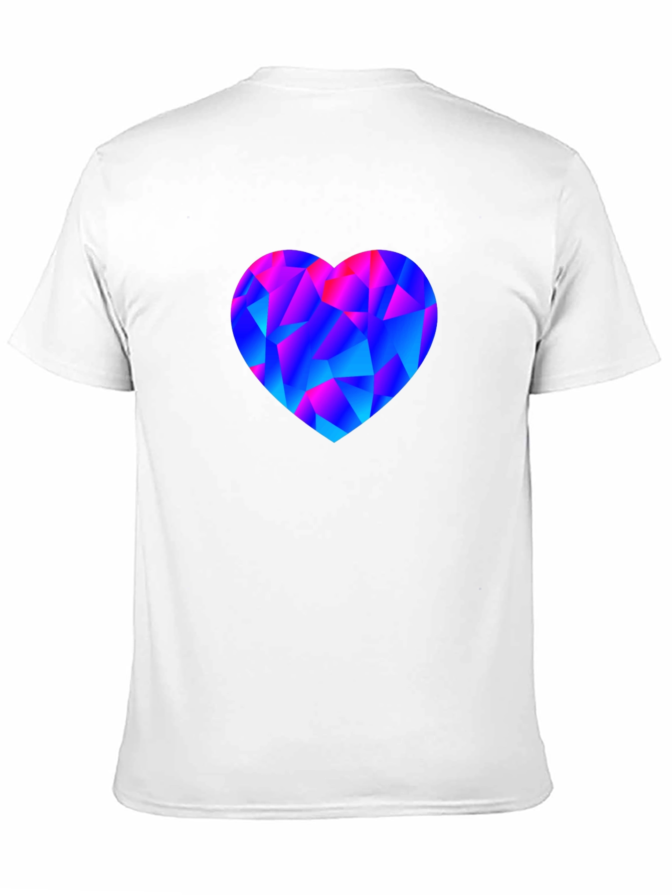 Black Geometric Heart Print Black T-Shirt view 11