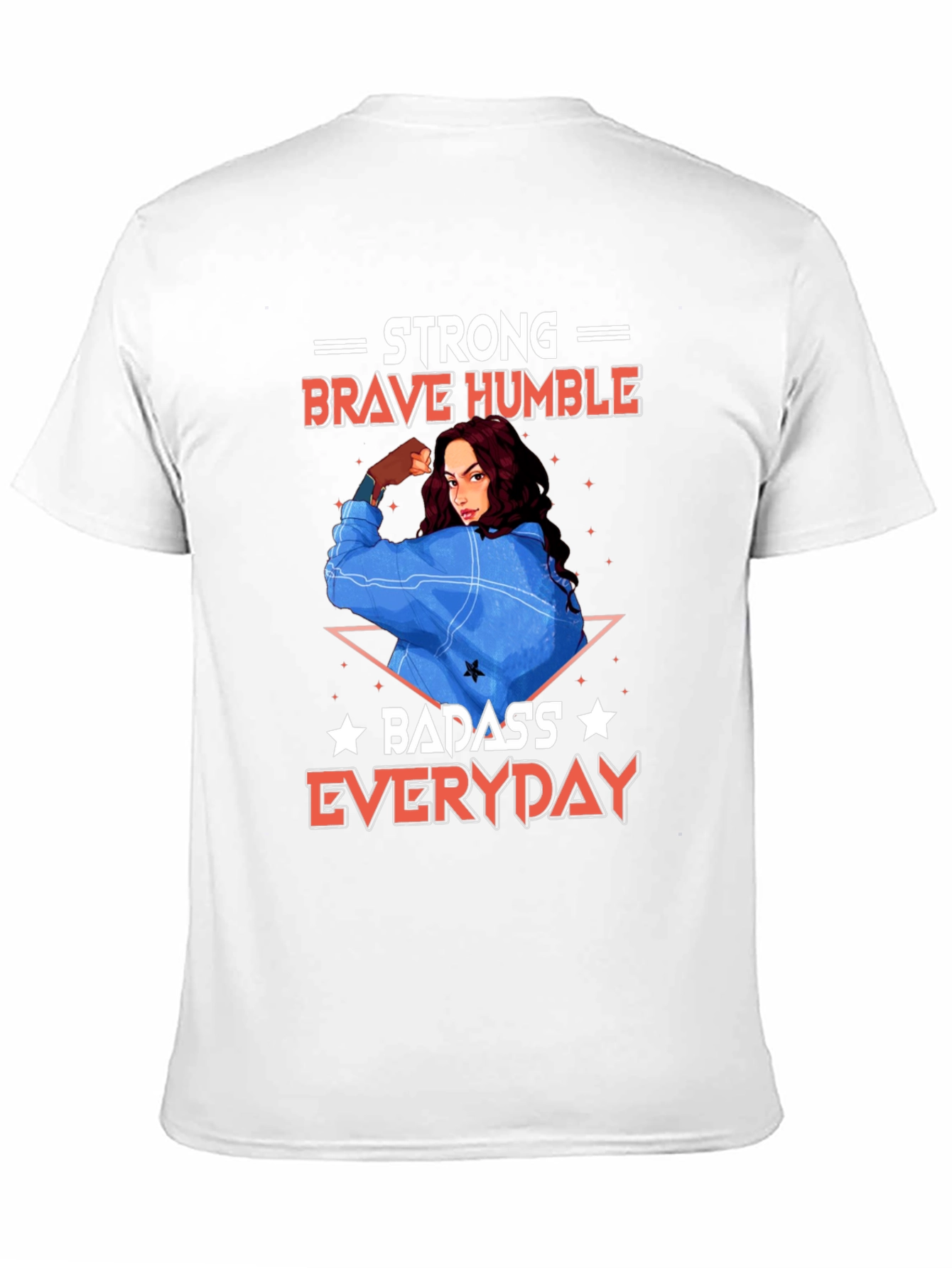 Black Strong Brave Humble Graphic T-Shirt view 11