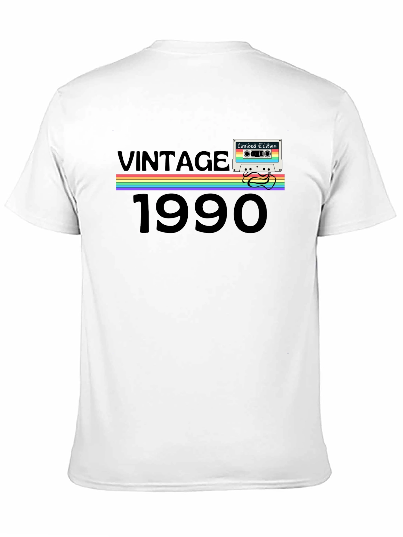 Black Vintage 1990 Cassette Tape T-Shirt view 11