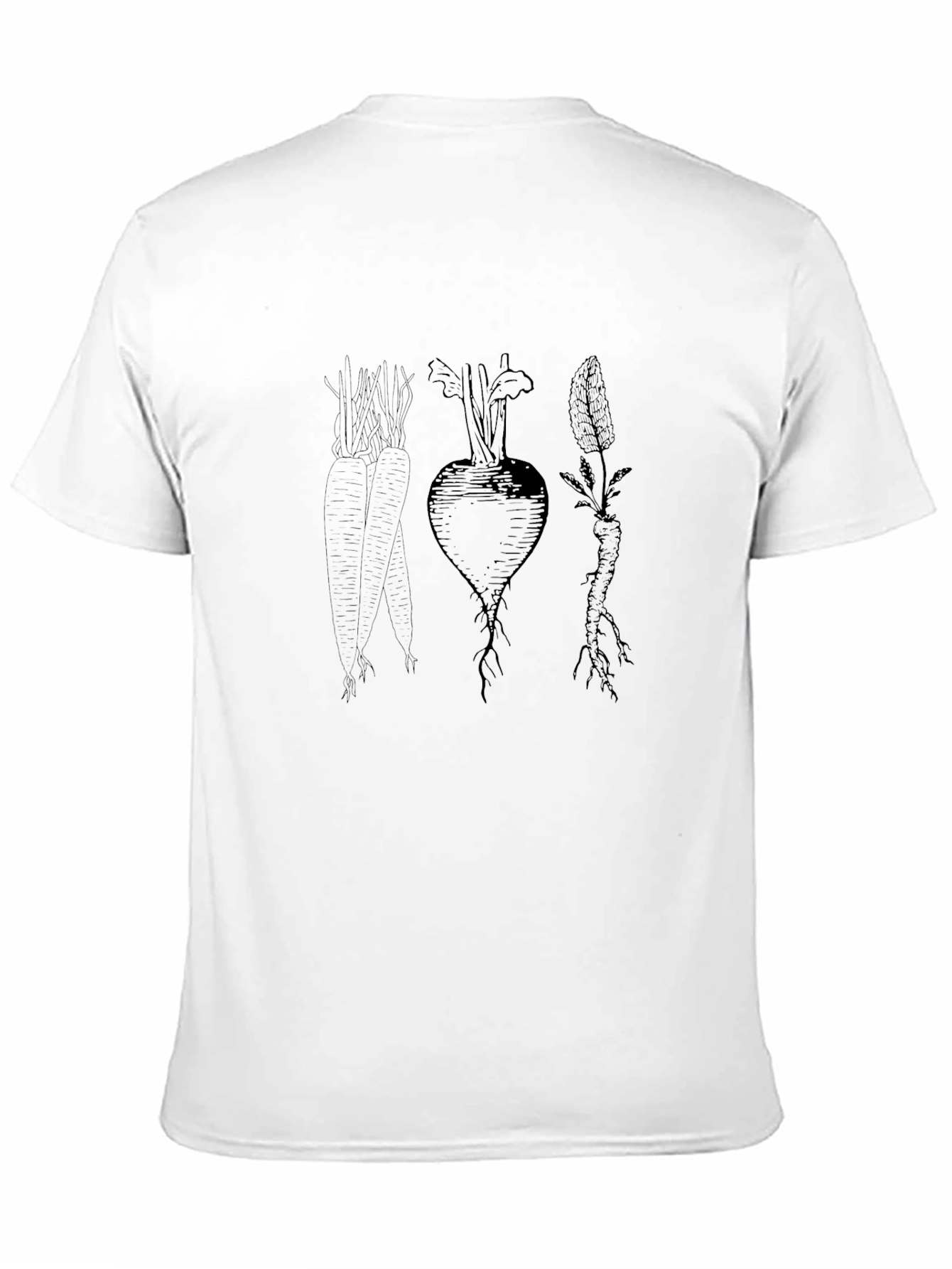 Black Black Botanical Print T-Shirt view 11