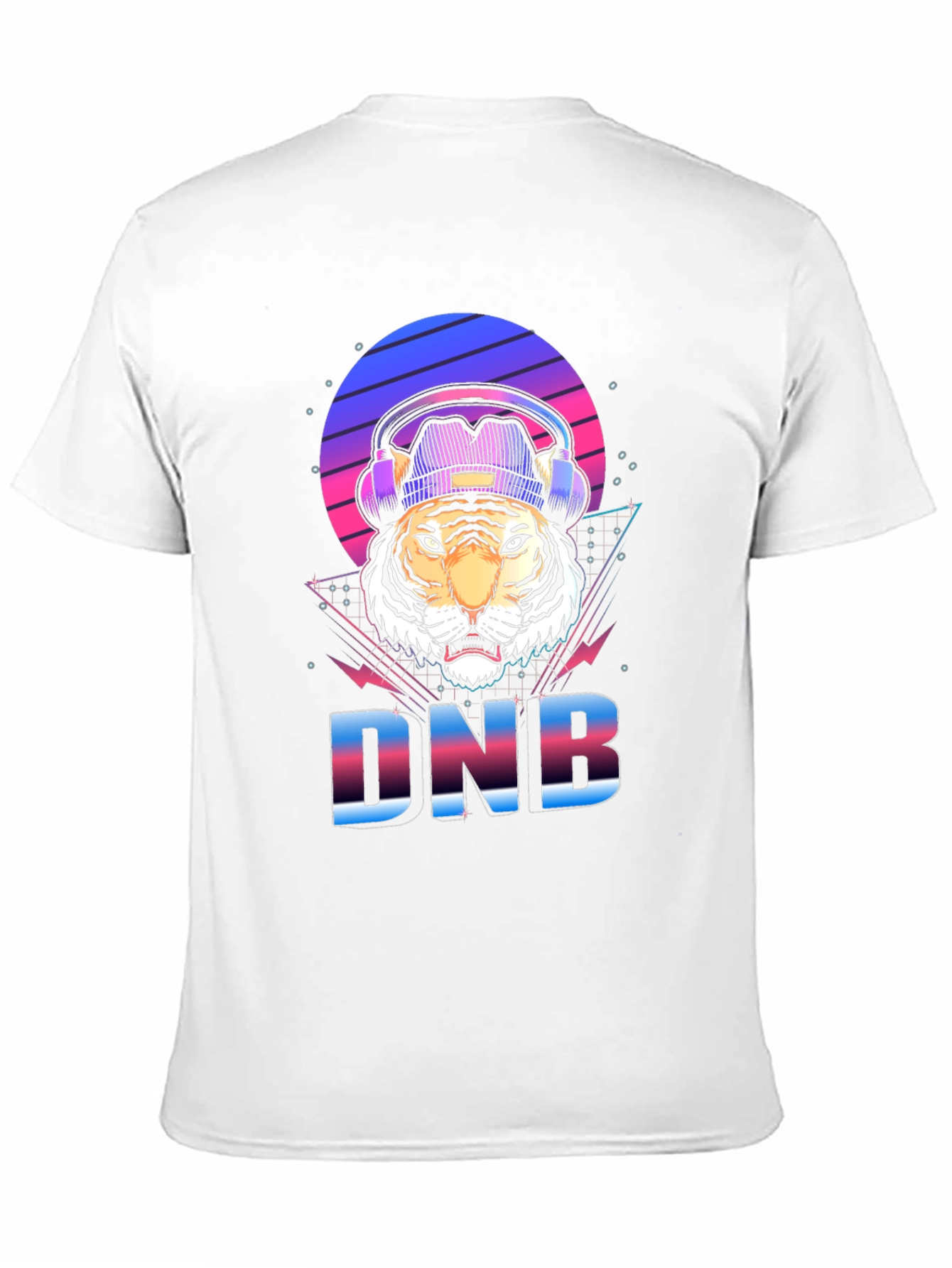 Black DNB Tiger Graphic T-Shirt, EDM Rave Style view 11