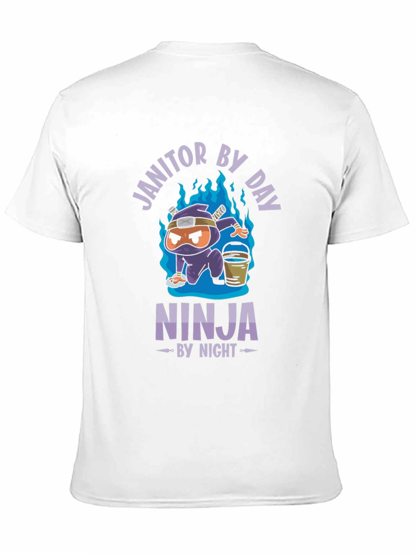 Black Janitor by Day Ninja by Night Black Graphic Tee view 11