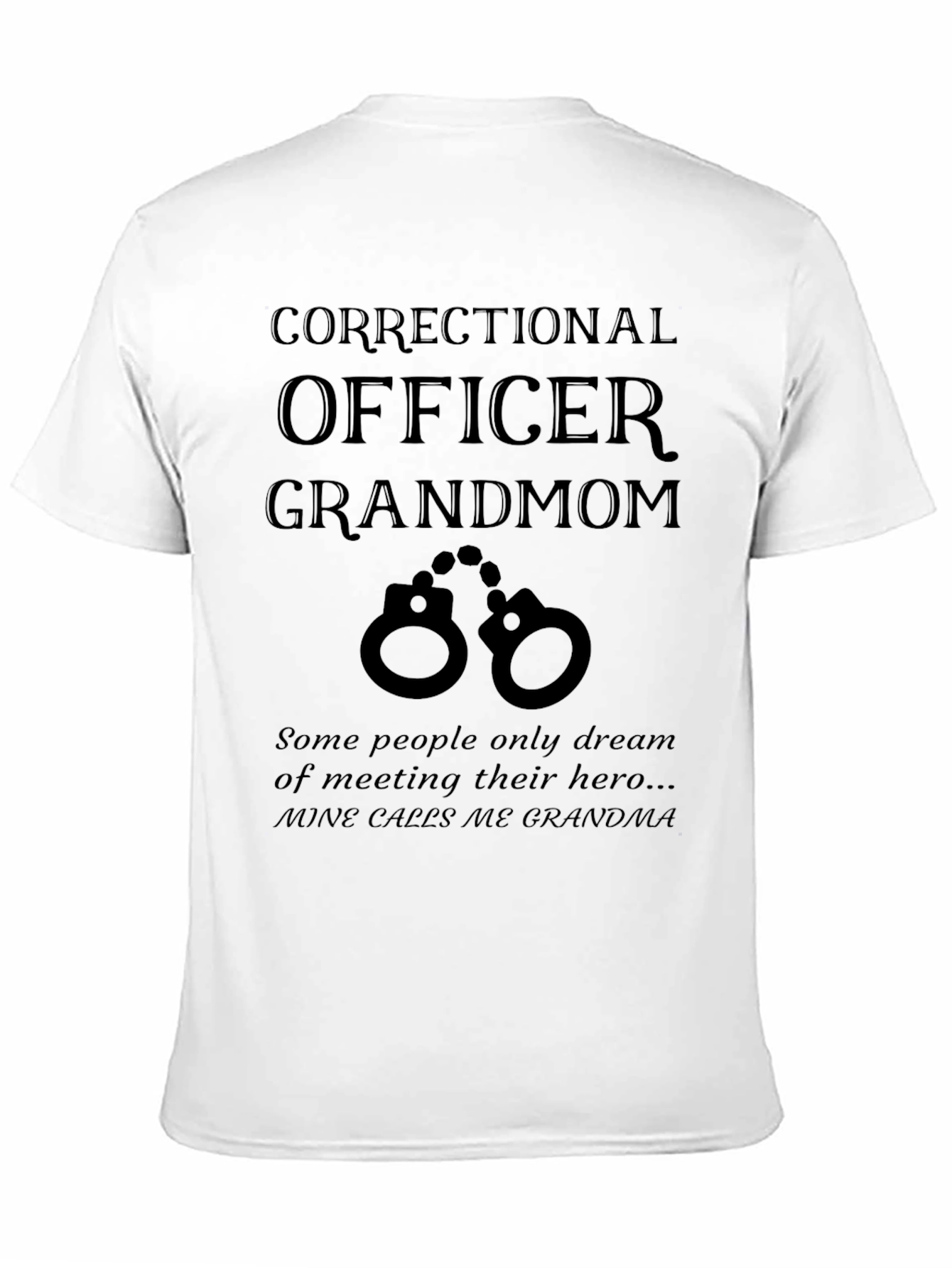 Black Correctional Officer Grandmom T-Shirt view 11