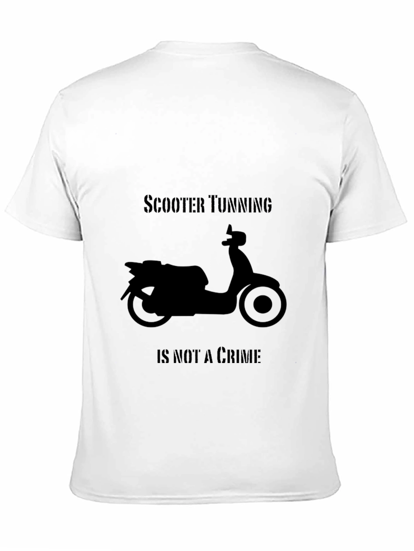 Black Scooter Tuning T-Shirt - Not A Crime Black Tee view 11