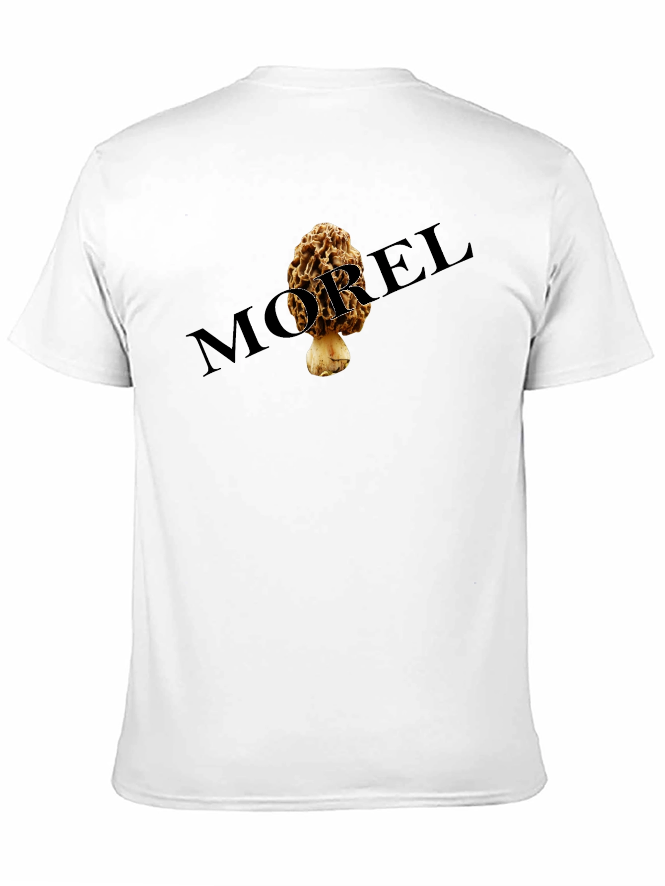 Black Morel Mushroom Graphic Tee - Black Unisex T-Shirt view 11